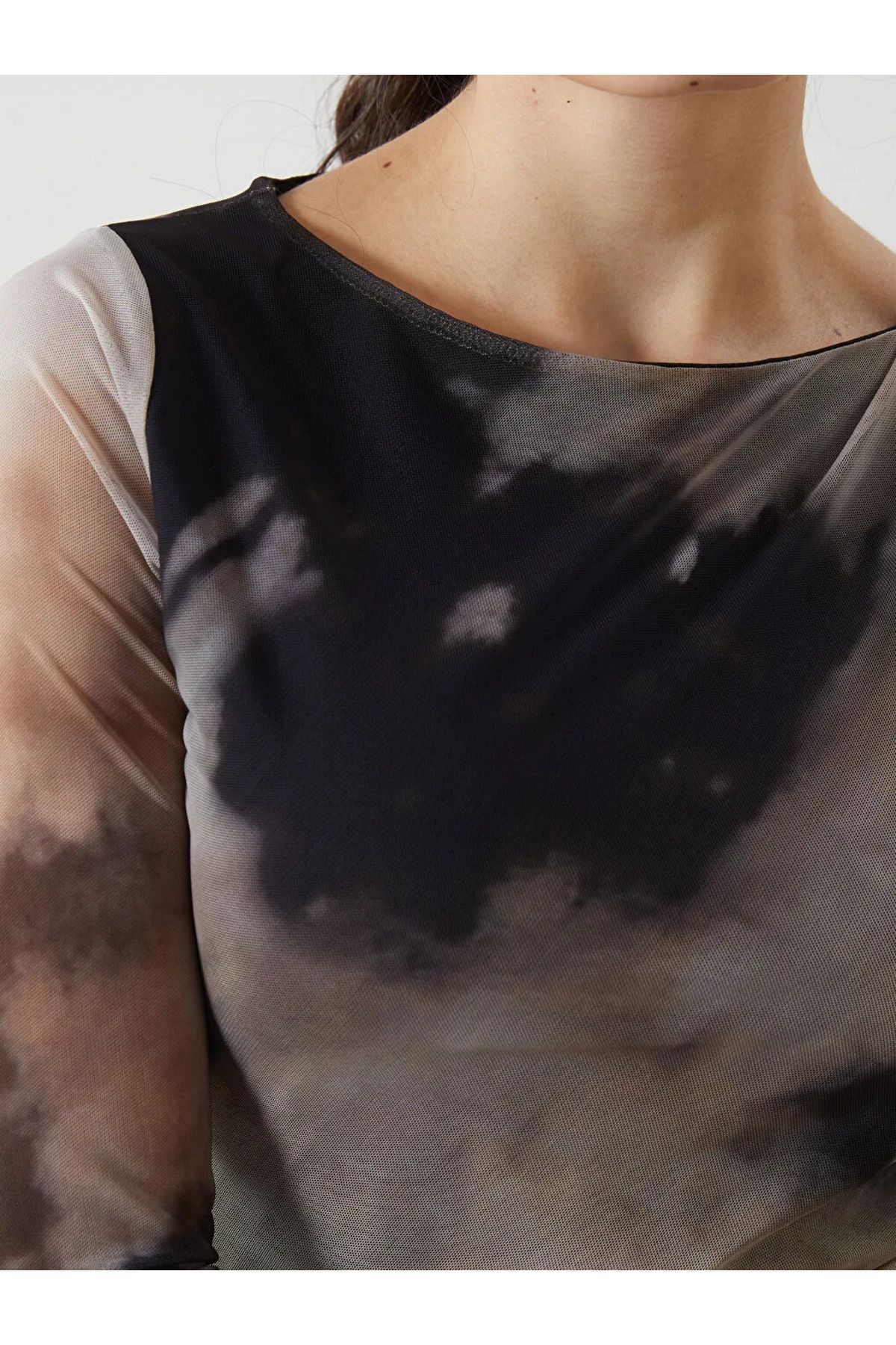 LC Waikiki-Rochie bodycon pentru femei LCW Vision Mixed Crewneck Tie Dye Print 3