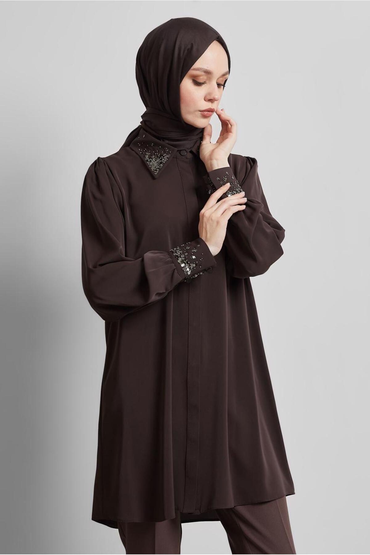 تونیک پیراهن چاپی مهر 45320 Alvina