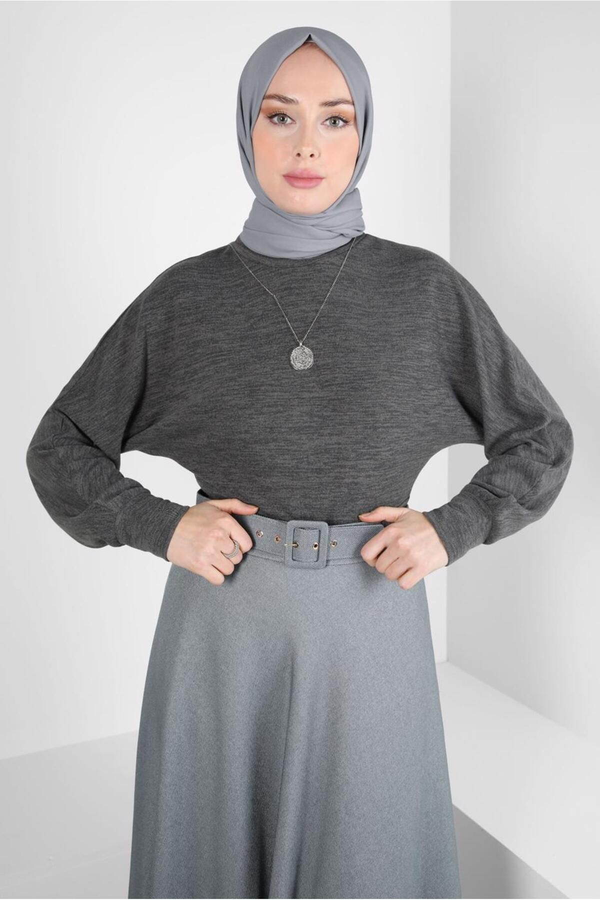 بلوز ساده آستین خفاشی 44335 Alvina