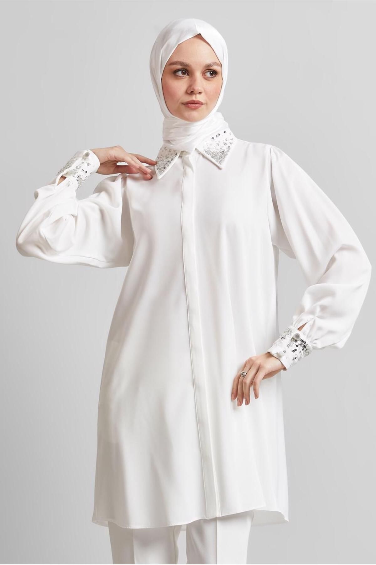 تونیک پیراهن چاپی مهر 45320 Alvina