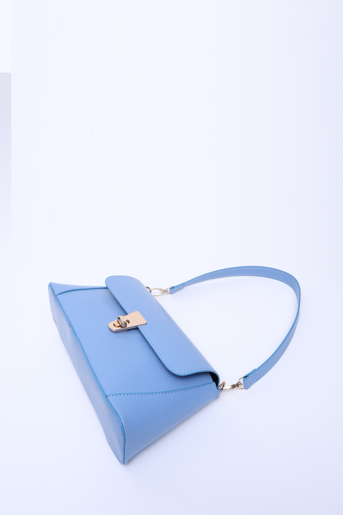 SHAKA-Blue Shk153 Piele artificială Blocare Curea standard cu un singur compartiment Geantă de mână, braț și umăr L:15 E:29 G: 7
