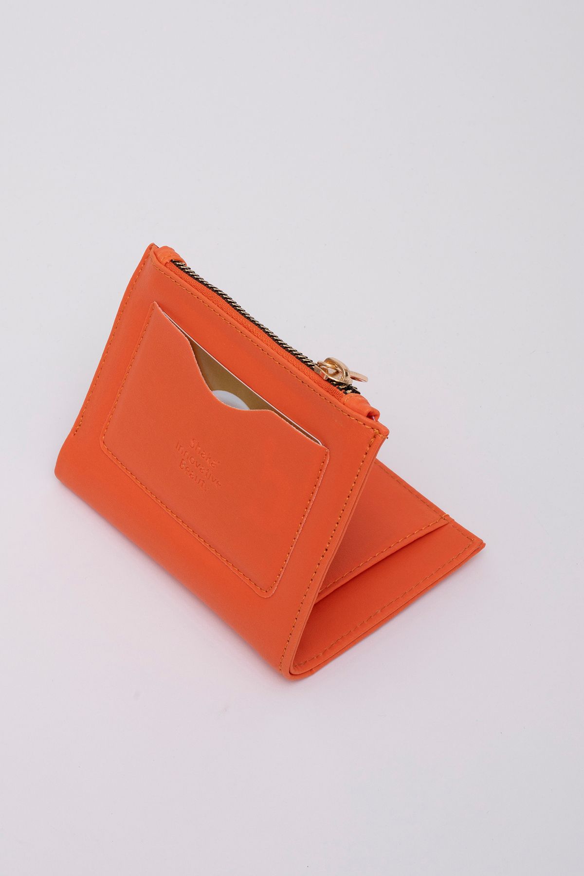 SHAKA-Orange SHK70 Faux Leather Wallet with Front Pocket, Coin and Paper Money Compartment, Card Holder and Snap Closure 3