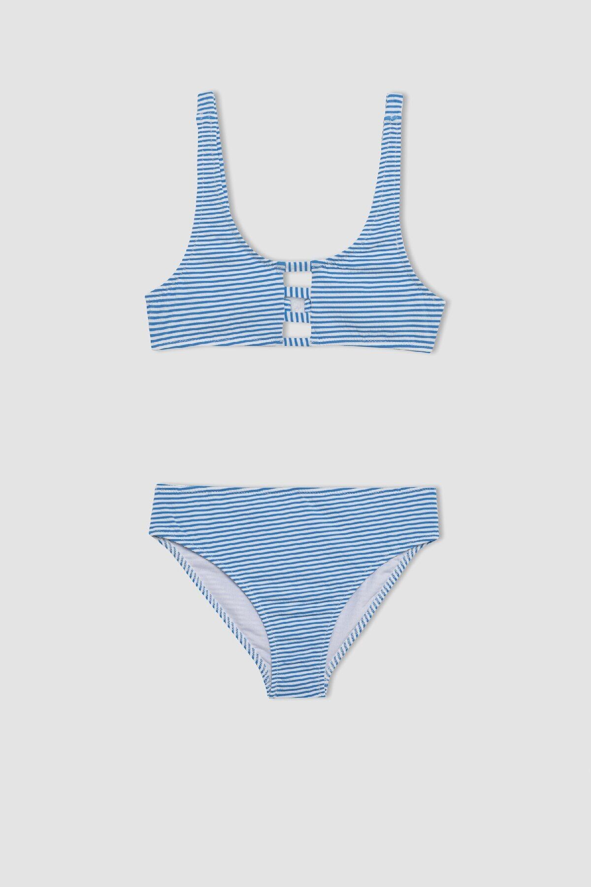 DeFacto Zestaw Bikini Dla Dziewczynki W Paski – Kobieta - 8–9 years