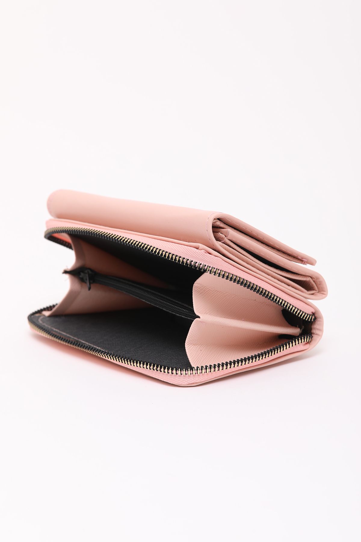 SHAKA-Powder Shk204 Faux Leather 13 Compartments, Card Holder, Paper and Coin Compartment Snap Wallet U:9 E:15 W:4 3