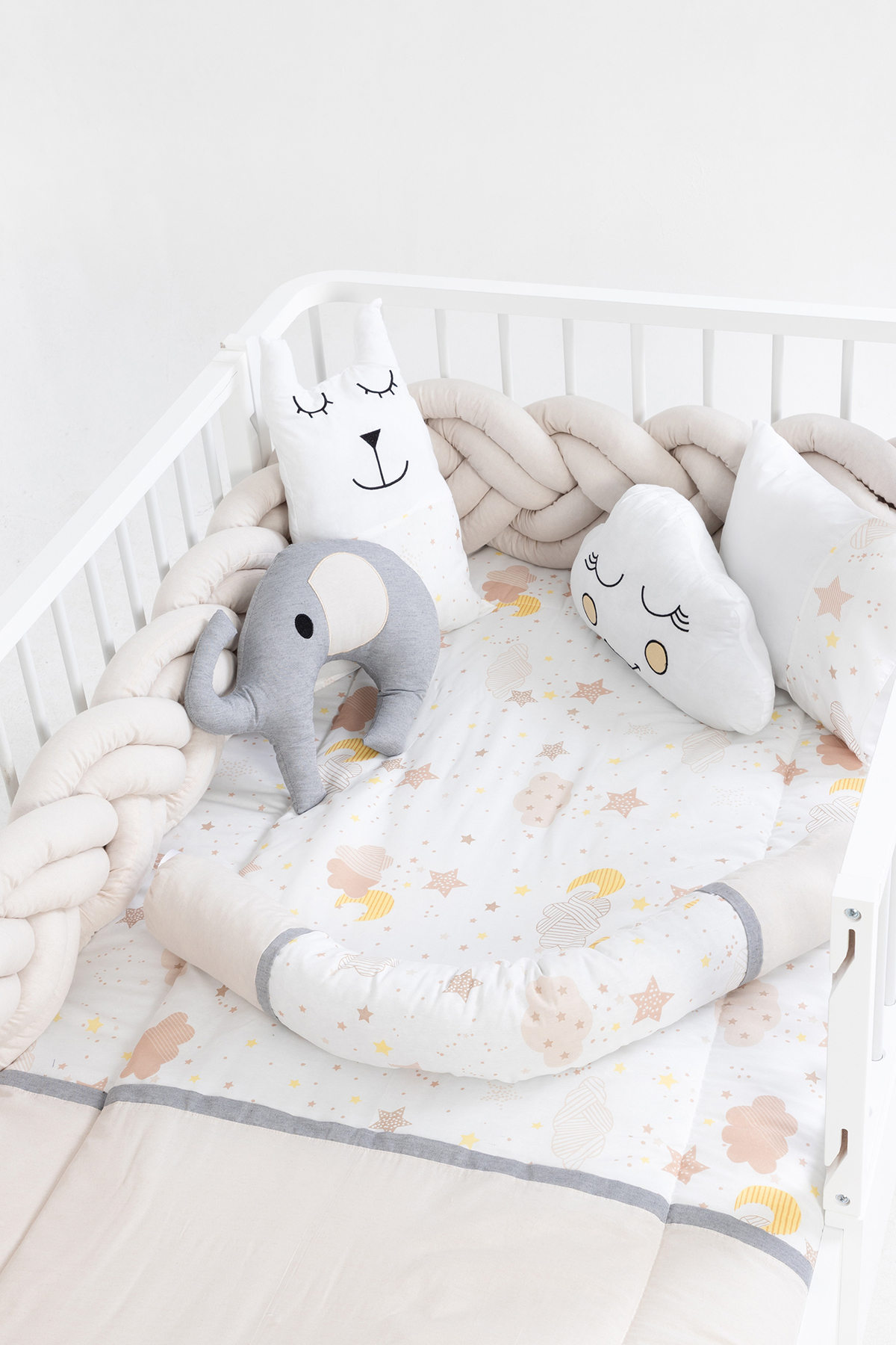 Cozibo Montessori Karyola Uyku Seti 6'lı Örgü 90x190, 100x200 cm fotoğrafı 2 (önizleme)