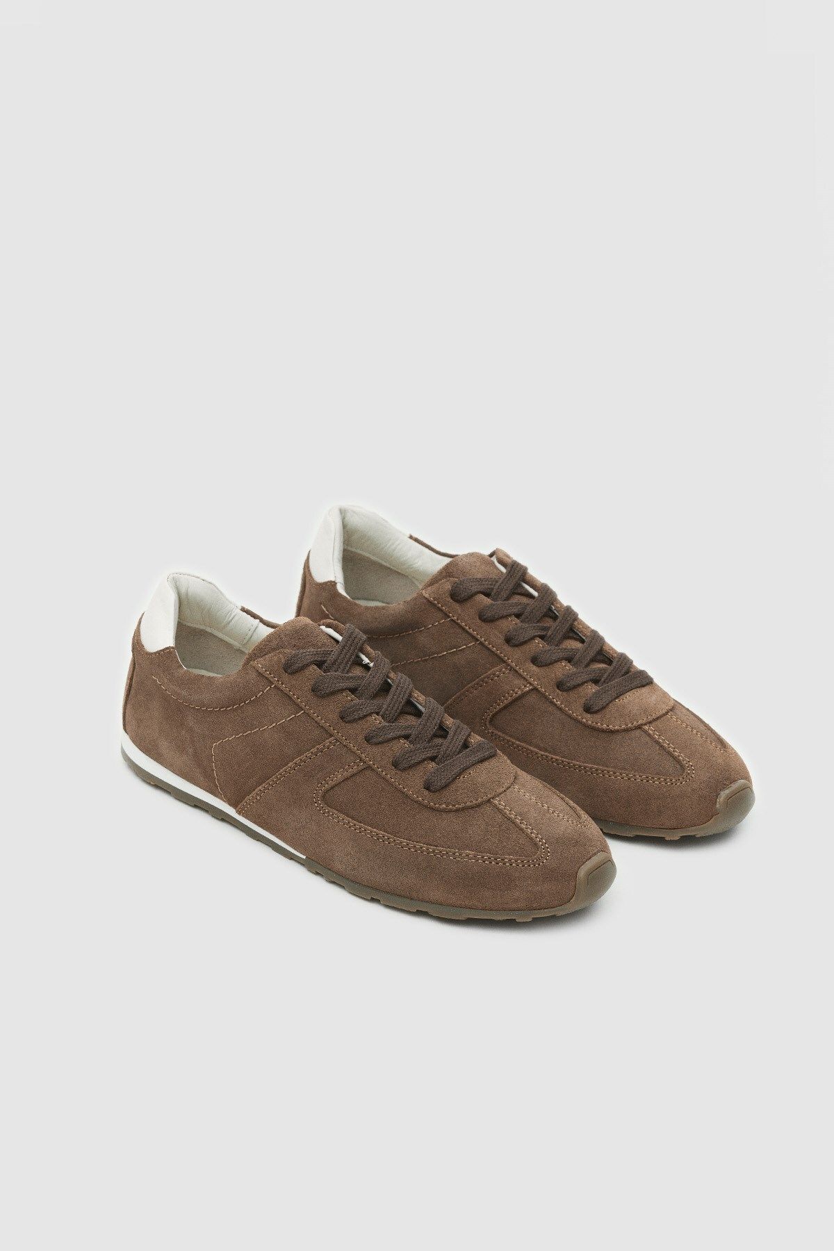 Seniorah-Tan Real Leather Suede Women's Sports Shoes 3