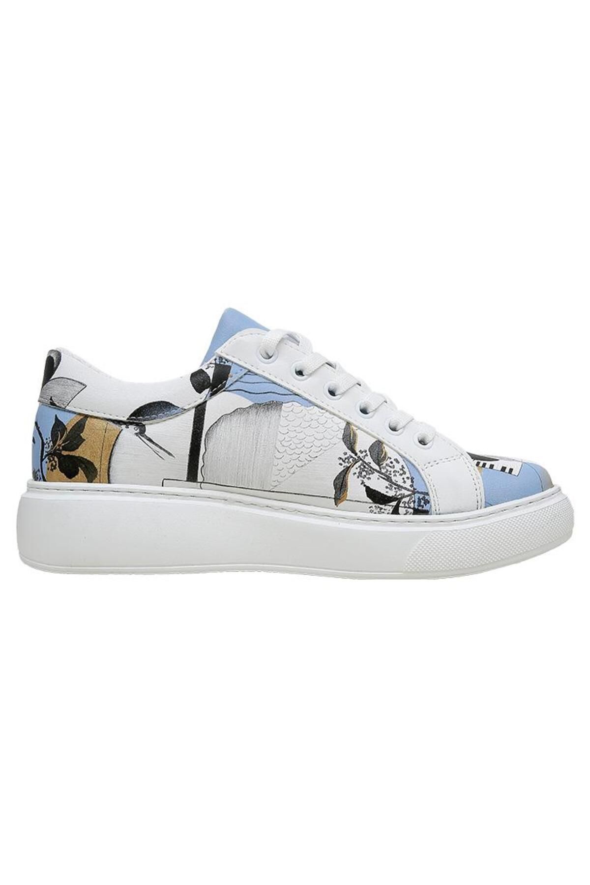 Dogo-Women's Vegan Leather Multicolor Sneakers - Deep Thought with the Deep Design 5