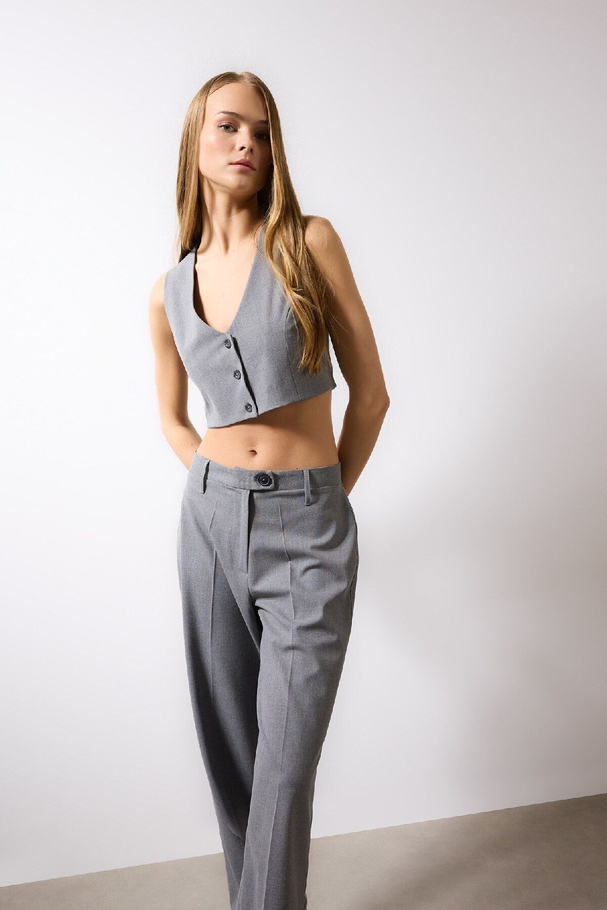 DeFacto-Crop Blazer Vest C2574ax24sp 3