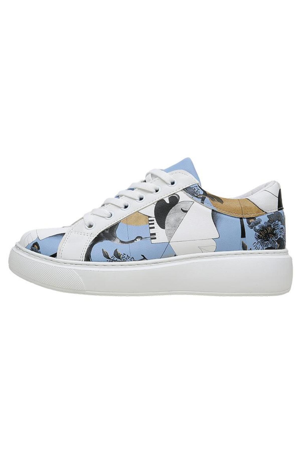 Dogo-Women's Vegan Leather Multicolor Sneakers - Deep Thought with the Deep Design 4