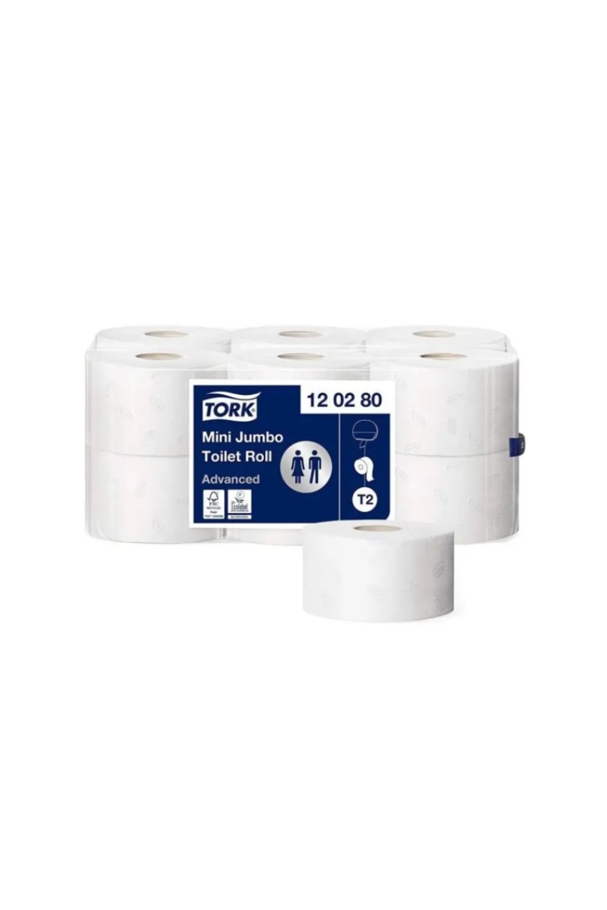 TORK Hartie Igienica Tork Mini Jumbo Advanced, 2 Straturi, 170m/rola, 850 Portii (12 Role/bax) - 120280 - One Size