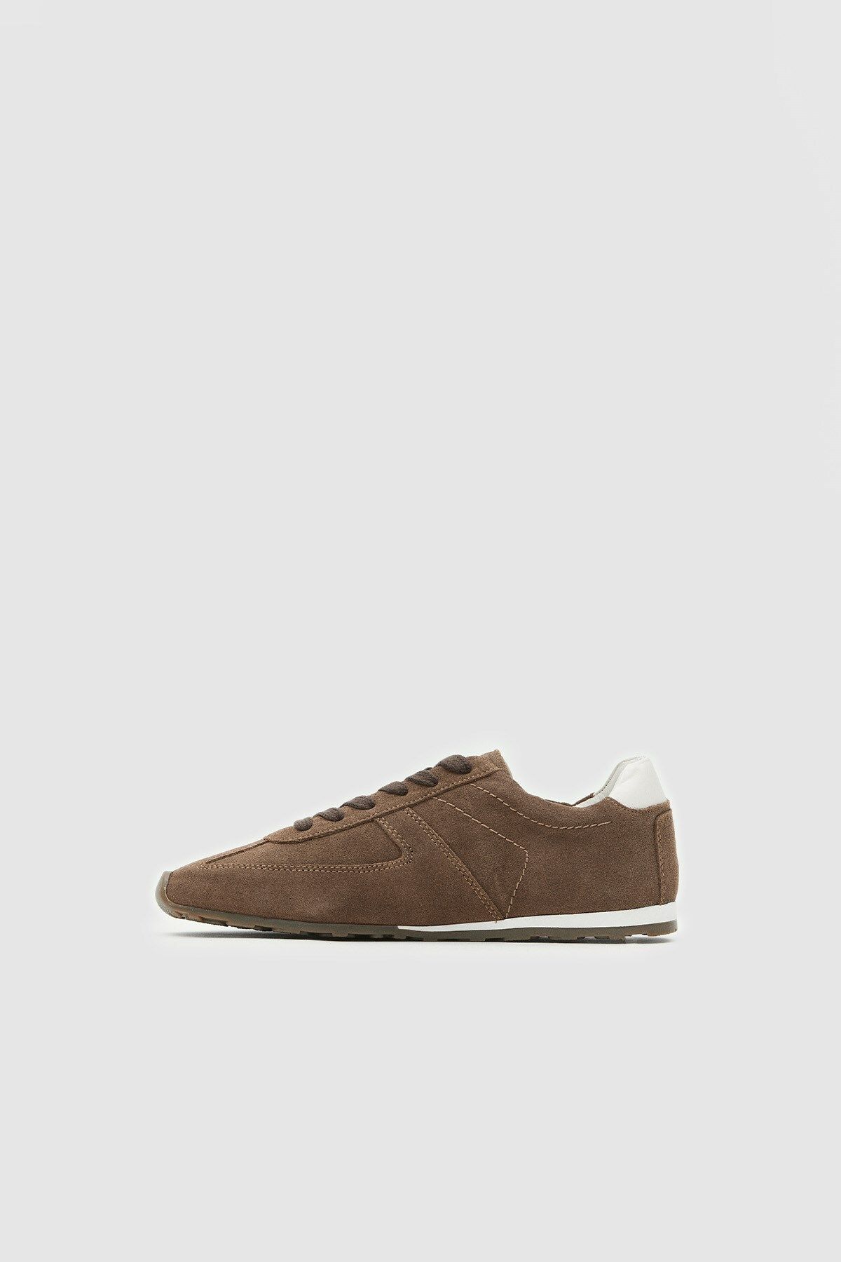 Seniorah-Tan Real Leather Suede Women's Sports Shoes 2
