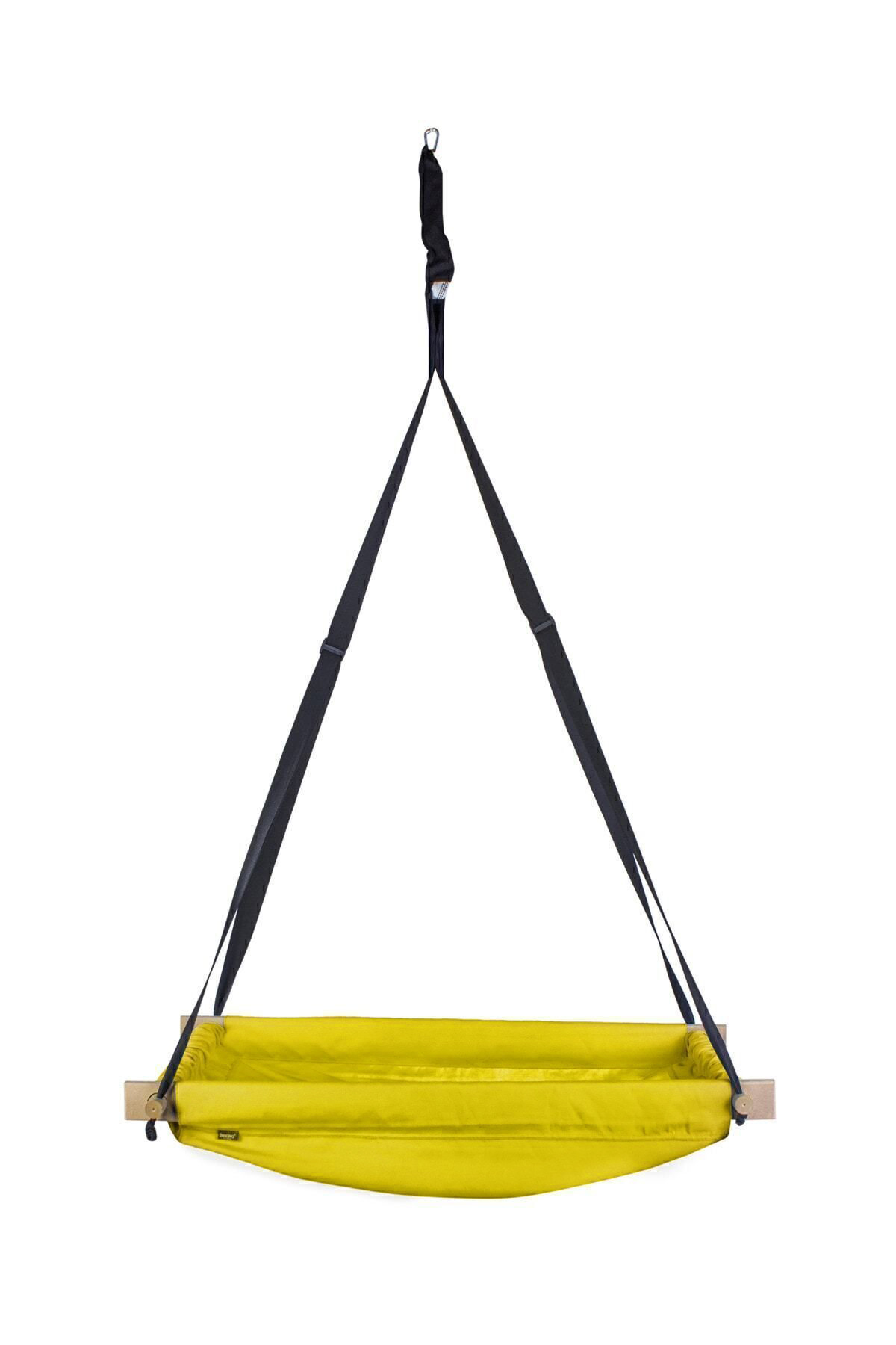 Bundeba Flow Sarı Ahşap Yaylı Zıpzıp Hamak Beşik Hoppala Tavana Asılan Hamak Salıncak Bebek Yatağı fotoğrafı 7 (önizleme)