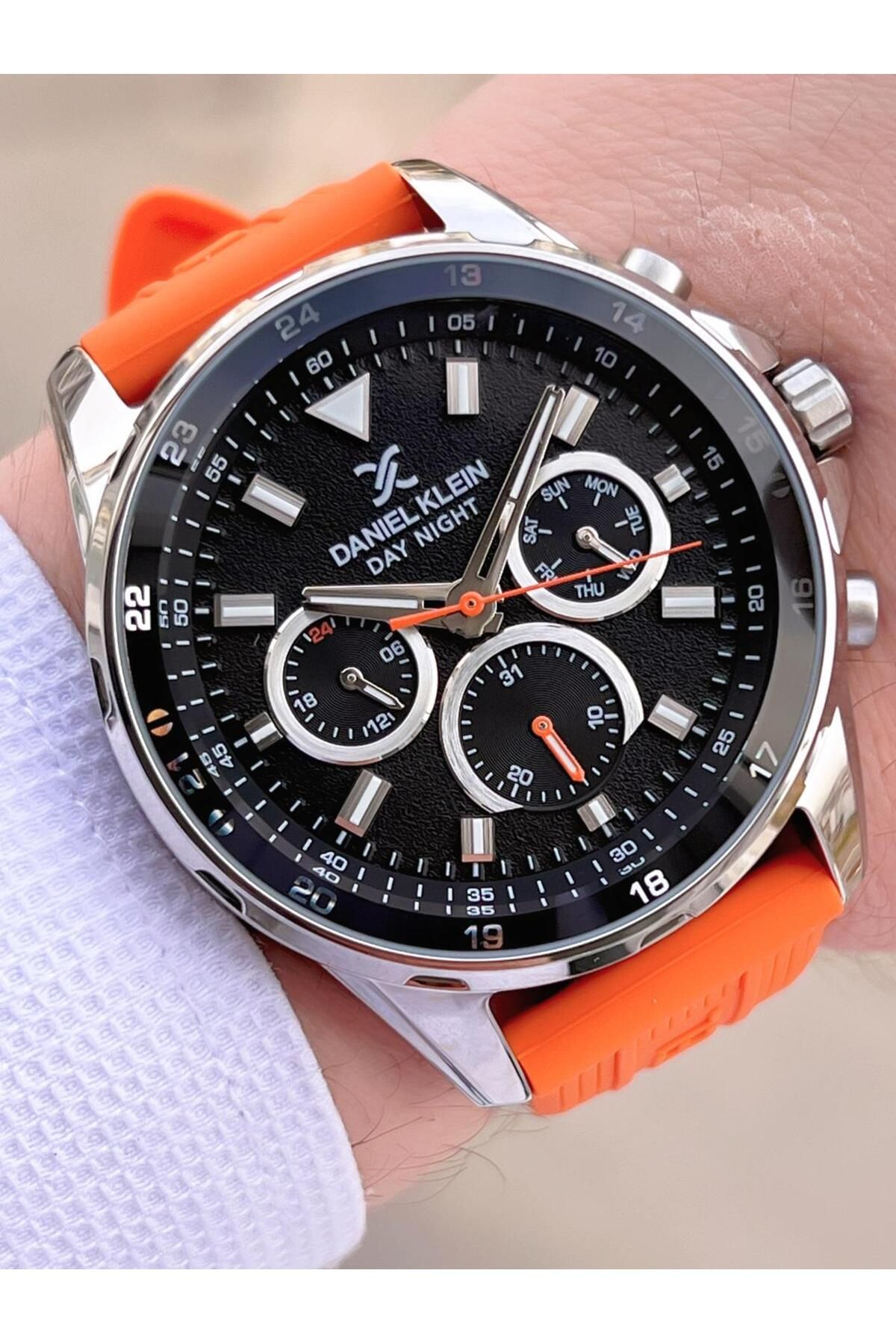 Daniel Klein-Steel Cord & Silicone Cord with Inner Functions Active 3 Atm Men Wrist Watch Bc13572.7 4