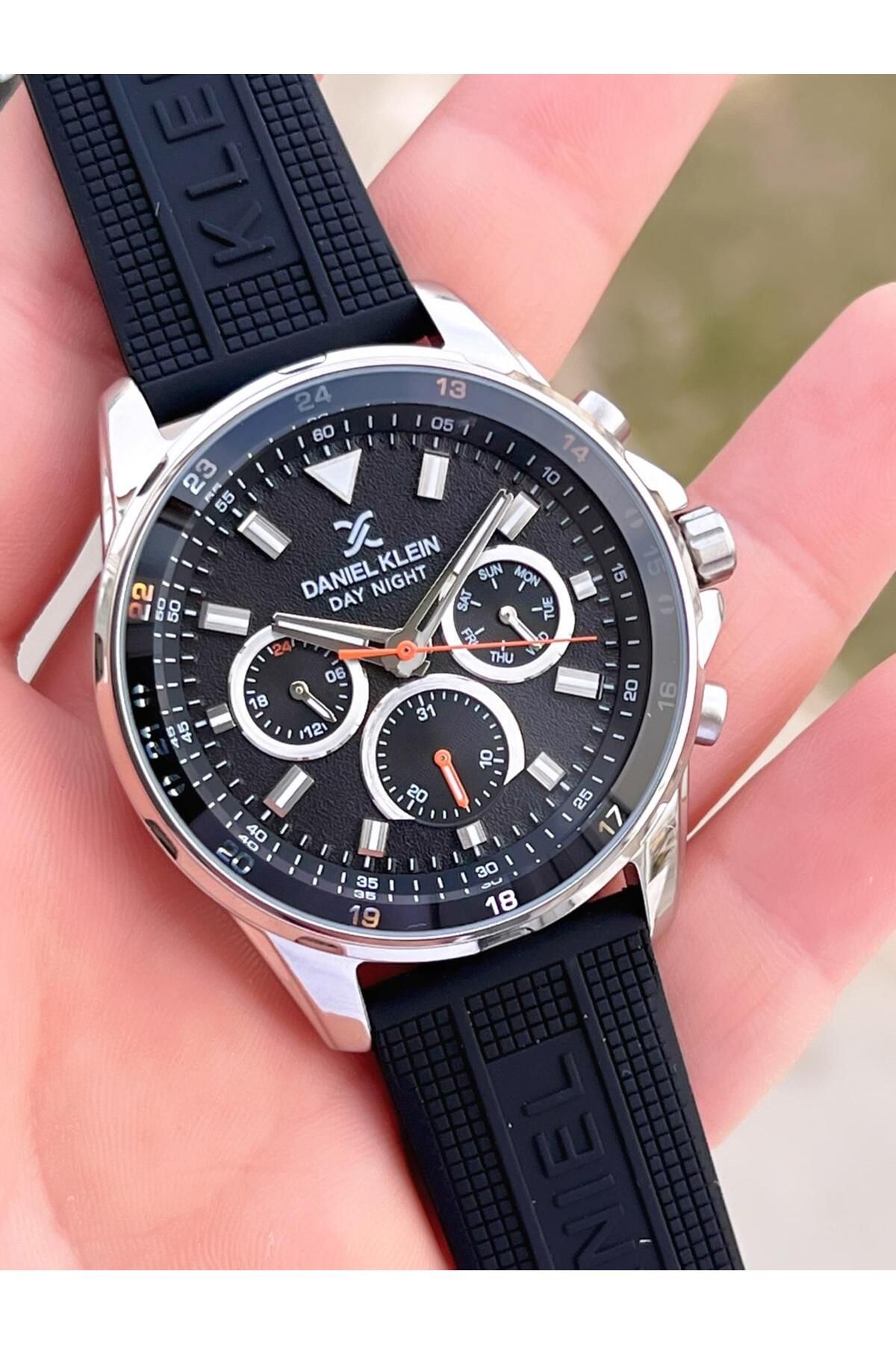 Daniel Klein-Steel Cord & Silicone Cord with Inner Functions Active 3 Atm Men Wrist Watch Bc13572.7 6