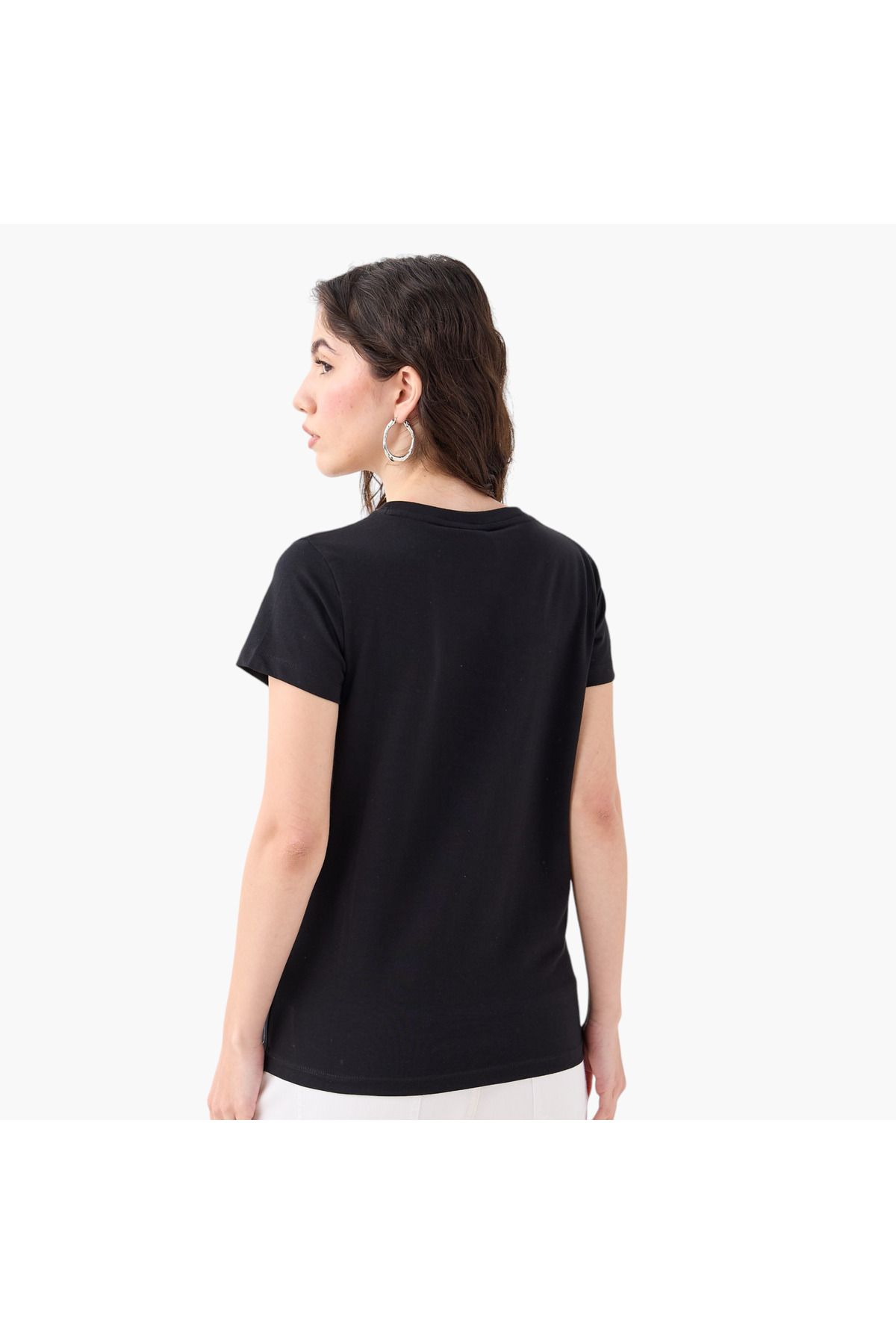 SP Characters-Graphic Print T-shirt with Crew Neck and Short Sleeves 3