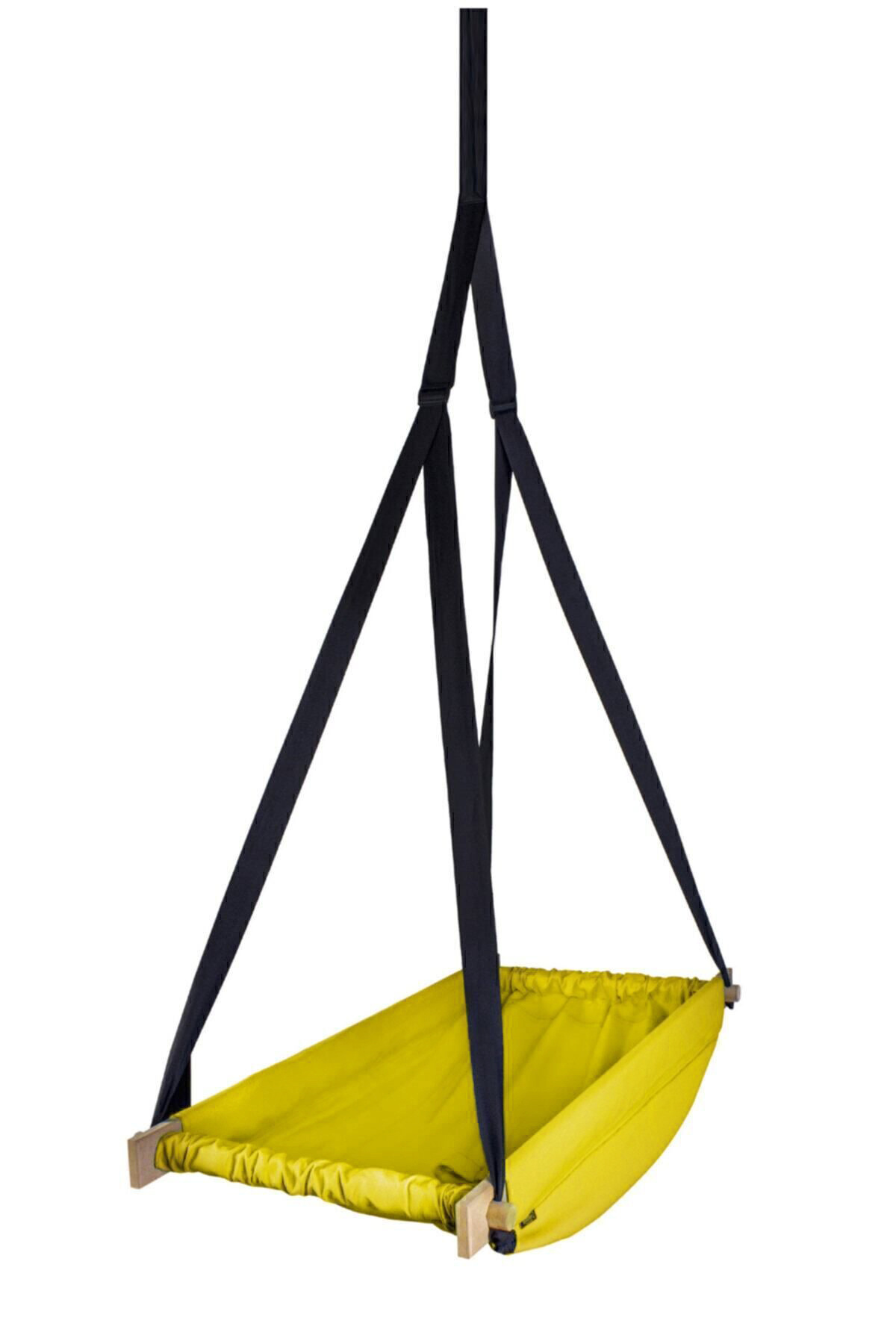 Bundeba Flow Sarı Ahşap Yaylı Zıpzıp Hamak Beşik Hoppala Tavana Asılan Hamak Salıncak Bebek Yatağı fotoğrafı 6 (önizleme)