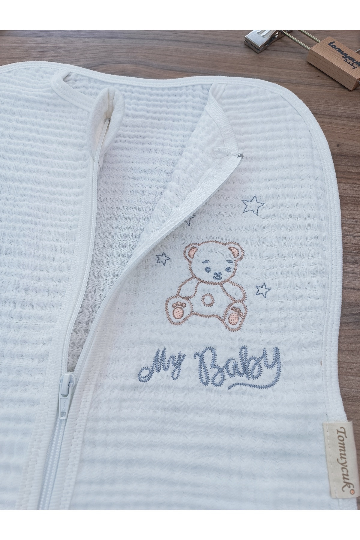 Tomuycuk-4 Layers Spider Way - Baby Girl and Boy Sleeping Bag, 100% Natural Cotton, 3-6 Months Old 3