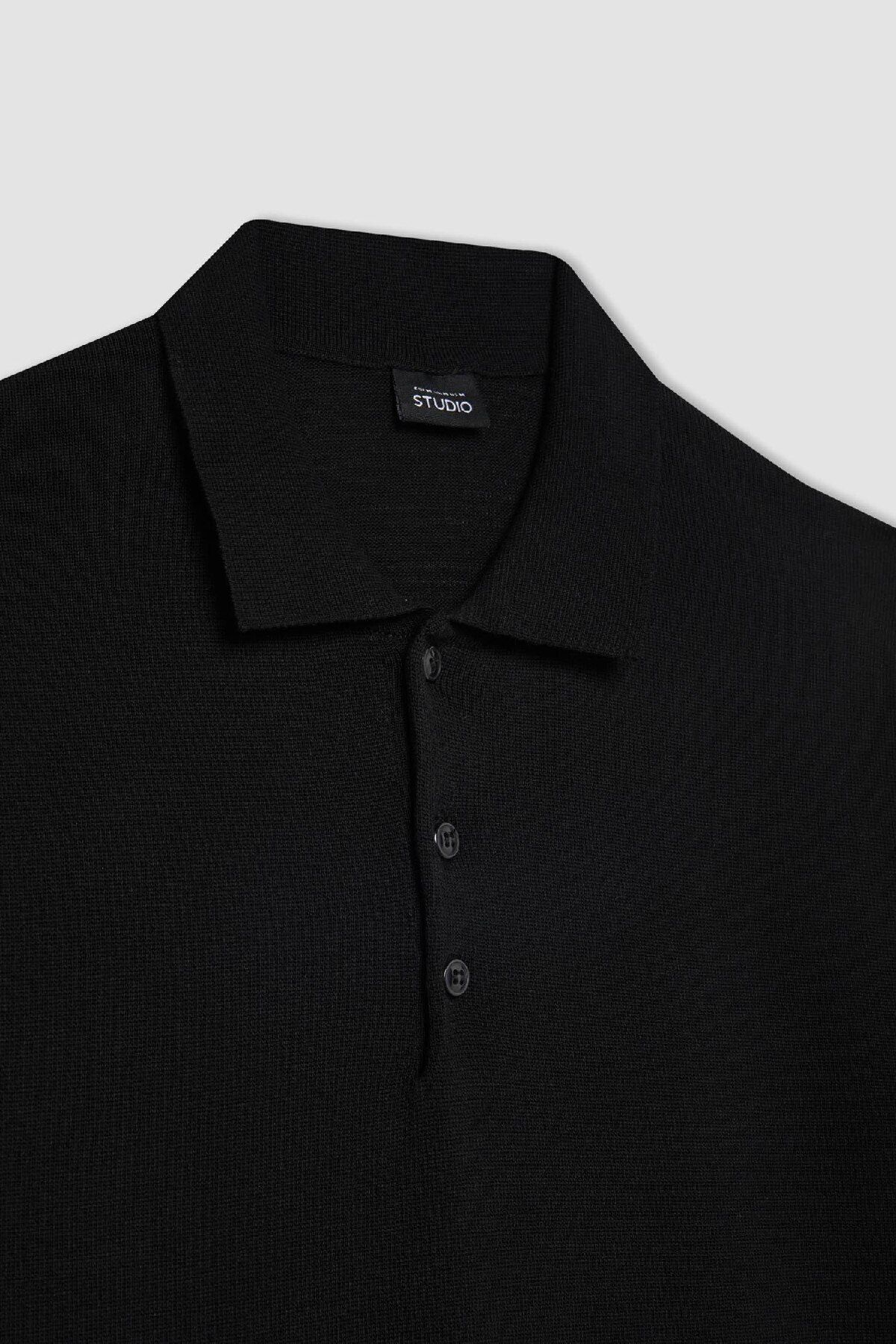 DeFacto-Slim Fit Kurzarm-Strick-Polo-T-Shirt Y5369az24sm 8