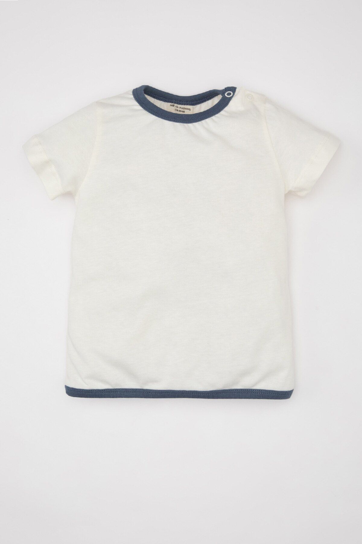 DeFacto-2-teiliges Set mit Dinosaurier-Aufdruck für Babys – Popeline-Kurzarm-T-Shirt und Salopet C2805a524sm 2