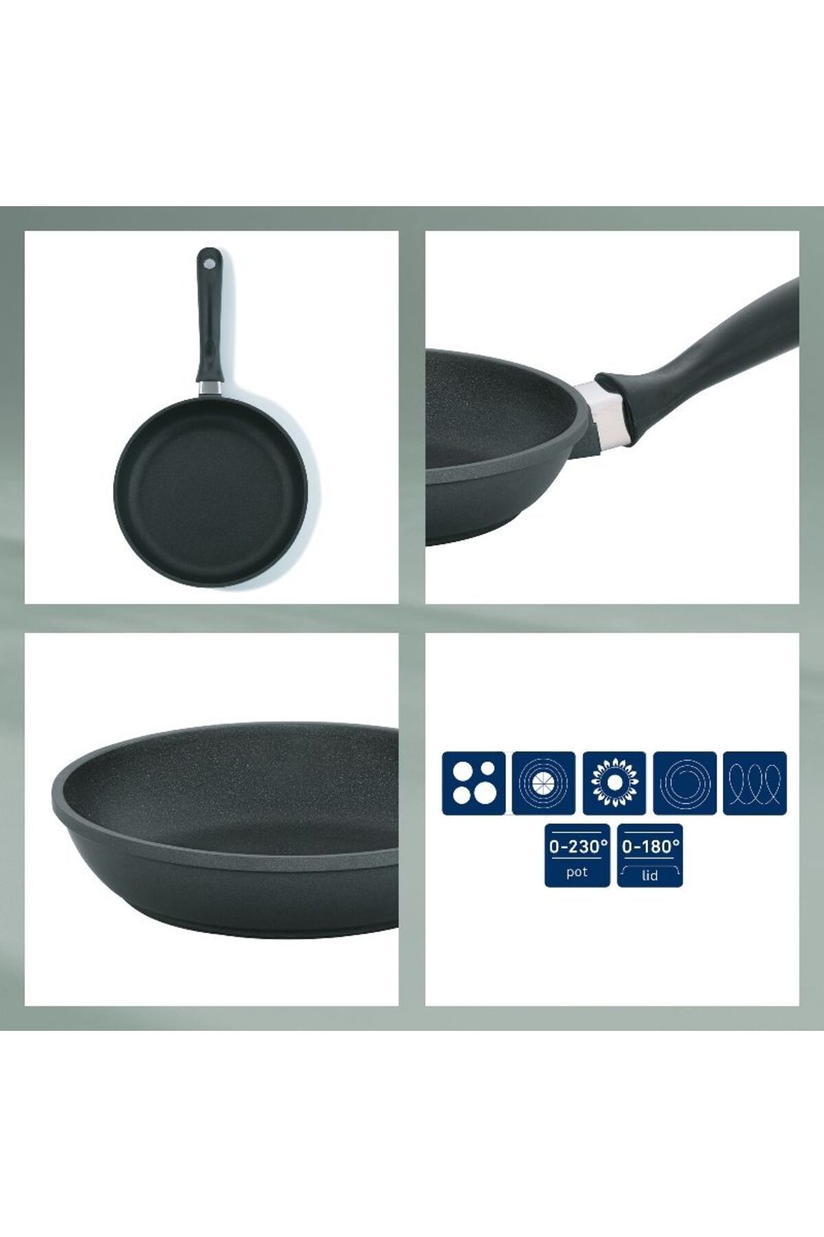 KELA Keck Lang-KERROS deep frying pan with non-stick surface 24 cm 6