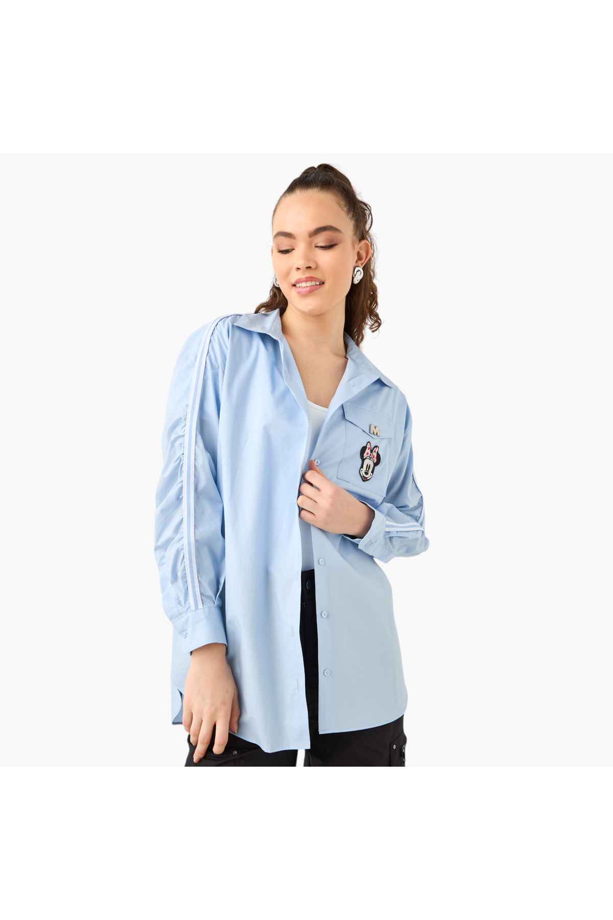 SP Characters-Minnie Mouse Embroidered Shirt with Front Pocket 1