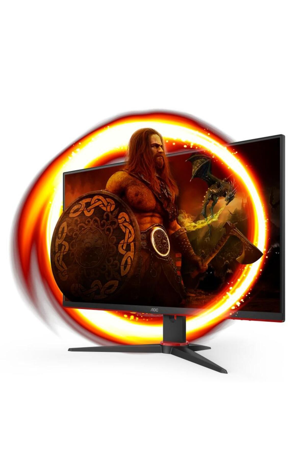 Aoc-Monitor gaming LED IPS AOC 23.8inch, Full HD, DisplayPort, 240Hz, FreeSync Premium, Vesa, Negru/Rosu 6