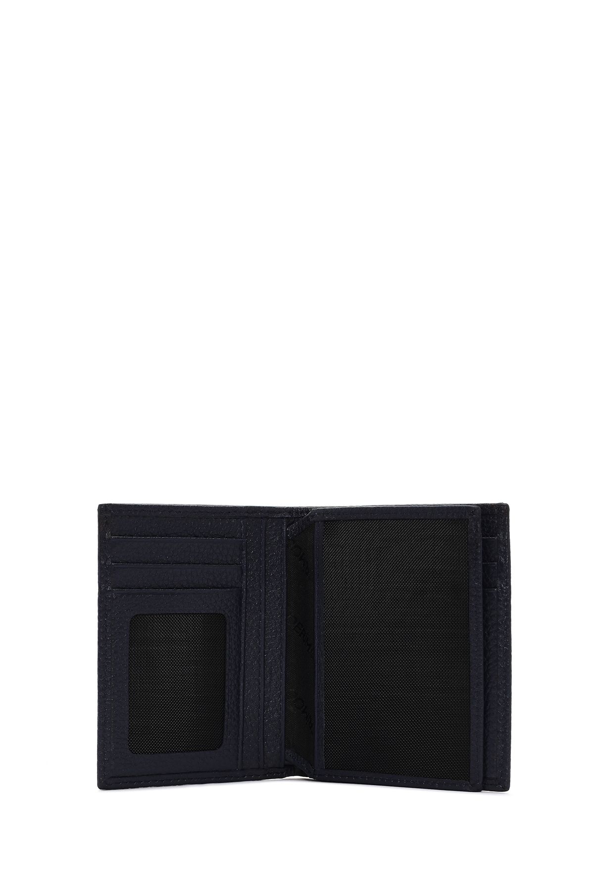 Derimod-Navy Blue Leather Men's Wallet - 000a2d3093ft 5
