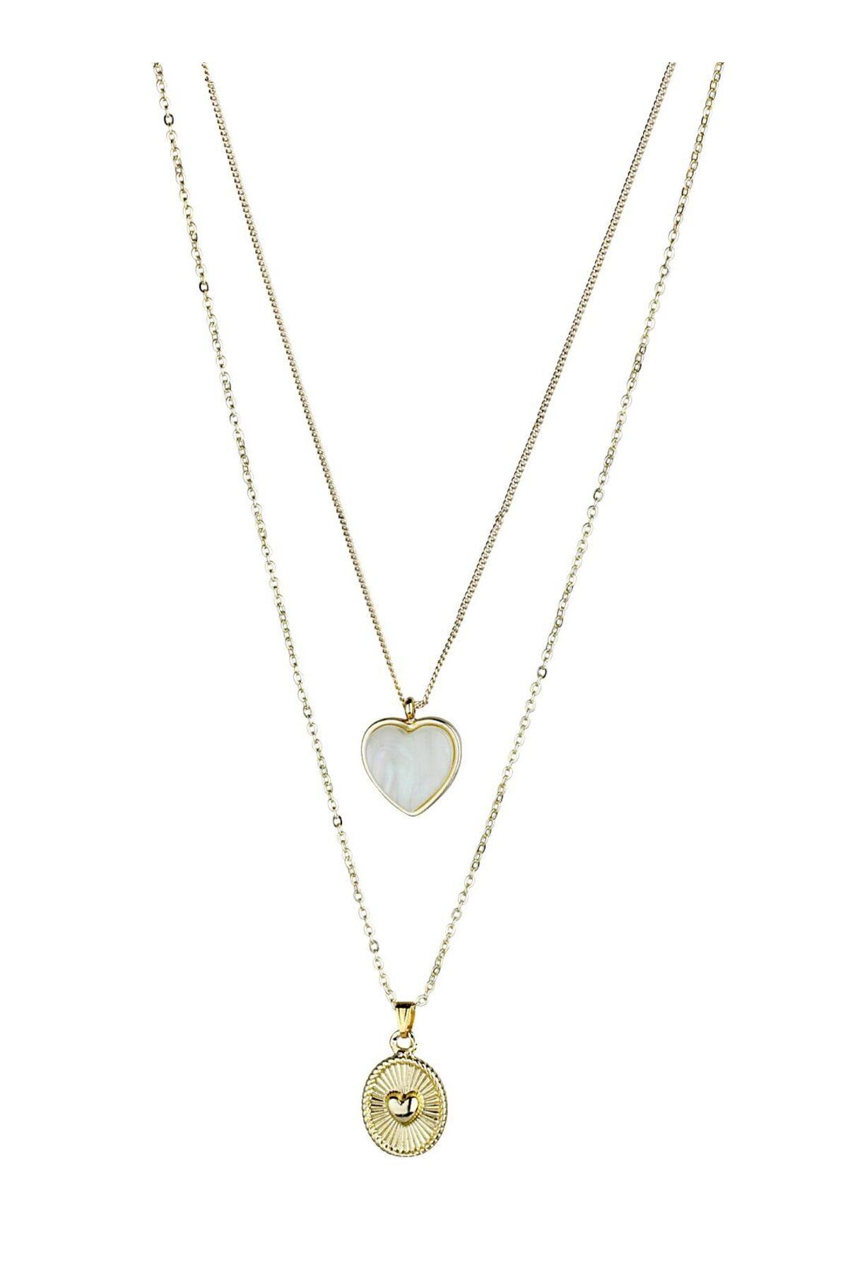 Klips Concept-Triple Chain Heart Objects Necklace 3