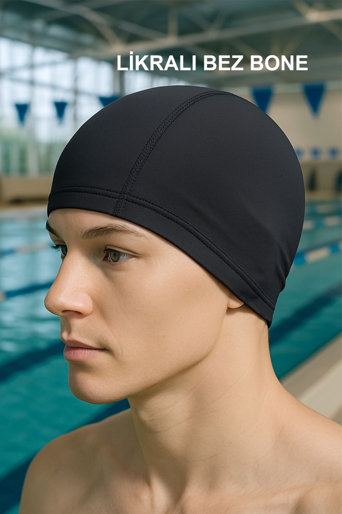GAZELMANYA Șapcă Din Pânză Din Țesătură Lycra - Înotător De Lux - Șapcă Pentru Piscină Și Mare Unisex - Single Dimension