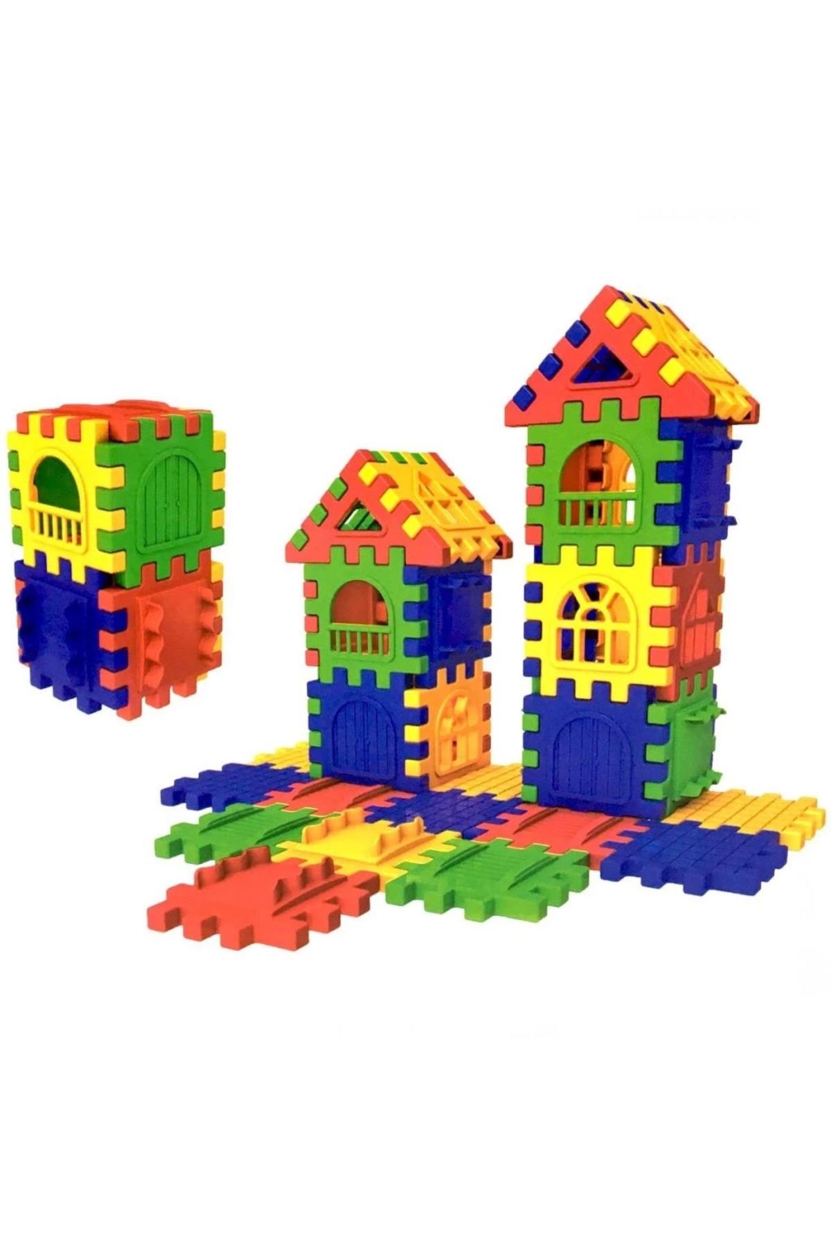 Eng-Nessiworld Puzzle City 3D Building and Design Blocks 64 Pieces 2