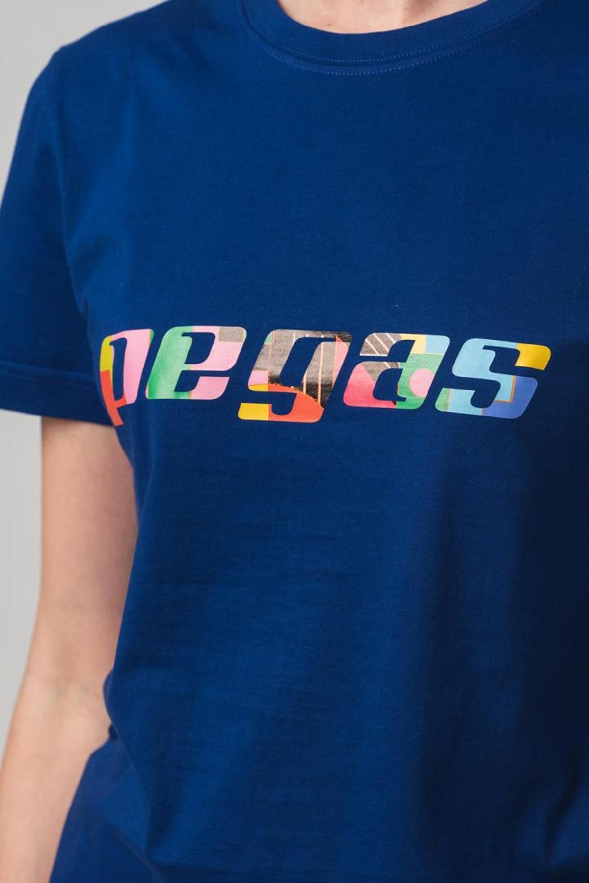 Pegas-Tricou obișnuit din bumbac Logo Pegas multicolor 6