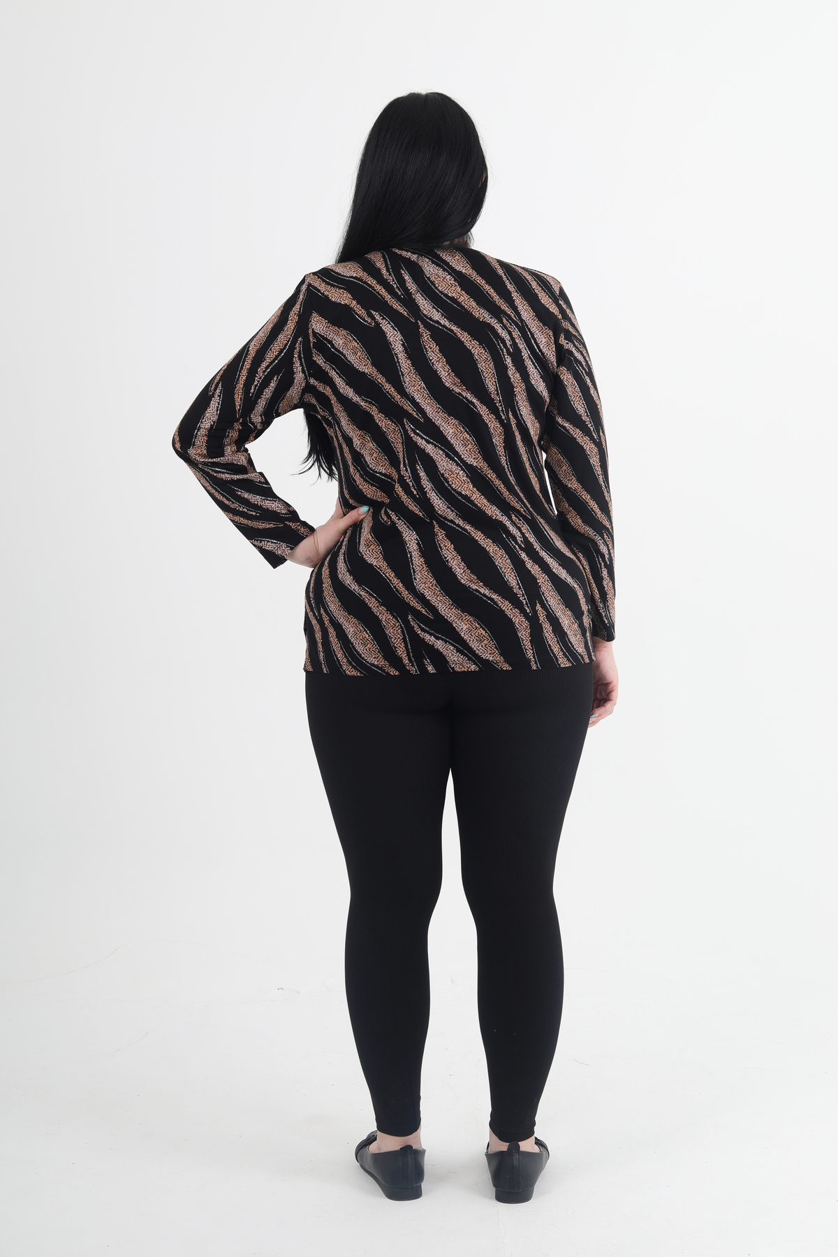 GNR-Large Size Lycra Mother Blouse and Knitwear Collar 3