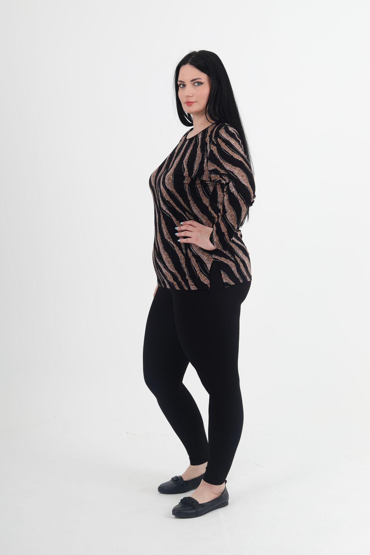 GNR-Large Size Lycra Mother Blouse and Knitwear Collar 2
