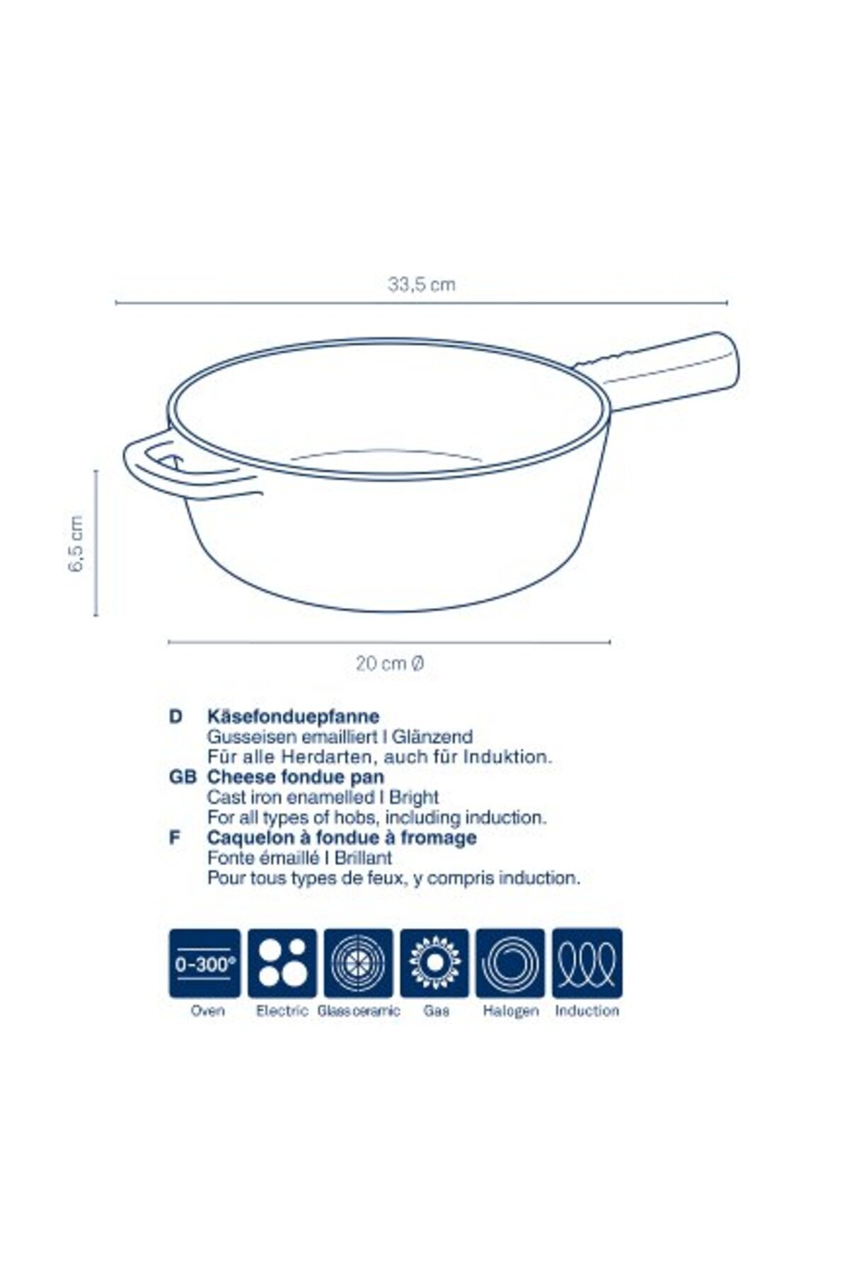 KELA Keck Lang-Cast iron cheese fondue tray CALIDO 1.8 l red 3