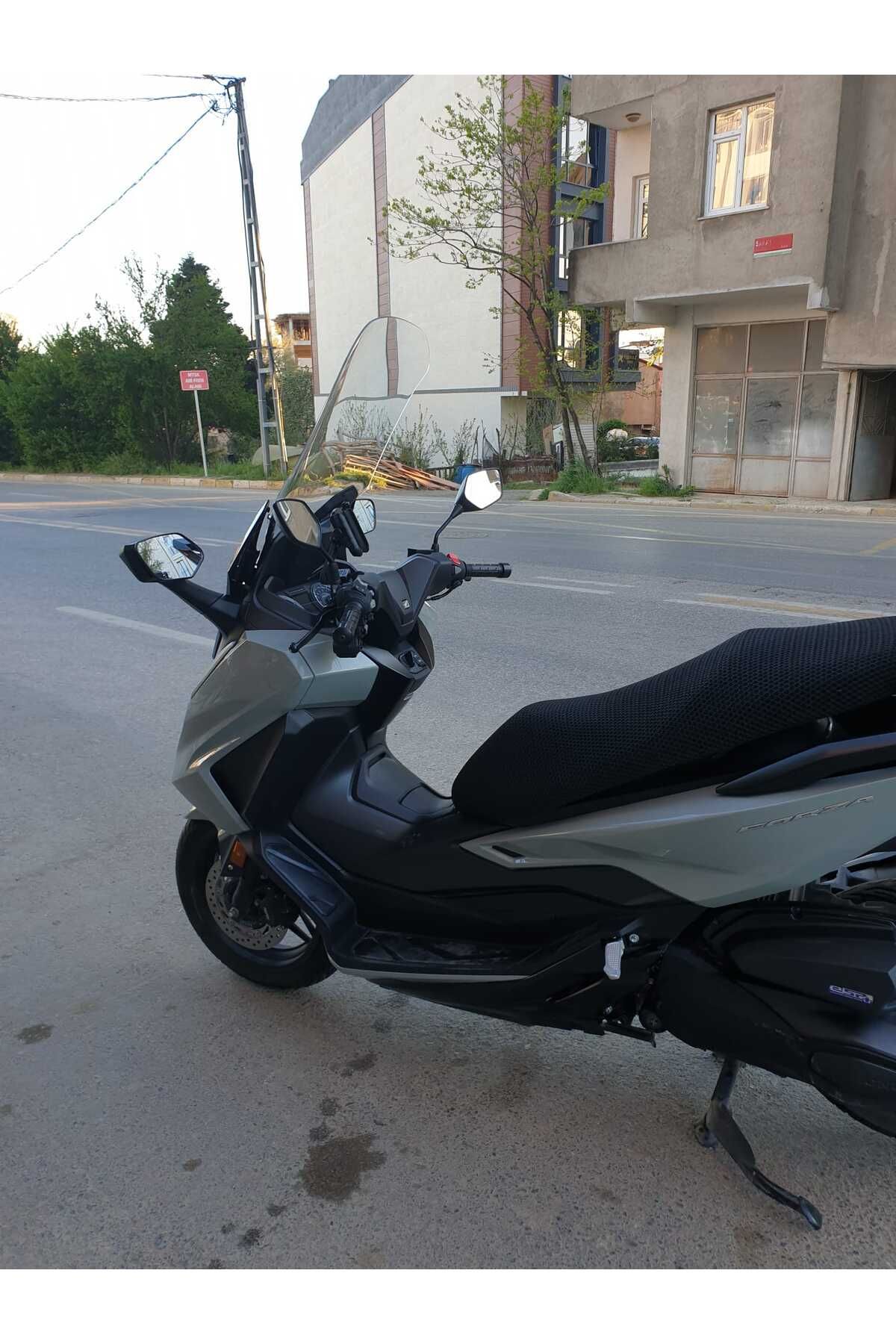 Honda Forza 250 Siperlik Ön Cam 2021-2025 Model 63cm Şeffaf Renkli 4mm UZUN CAM