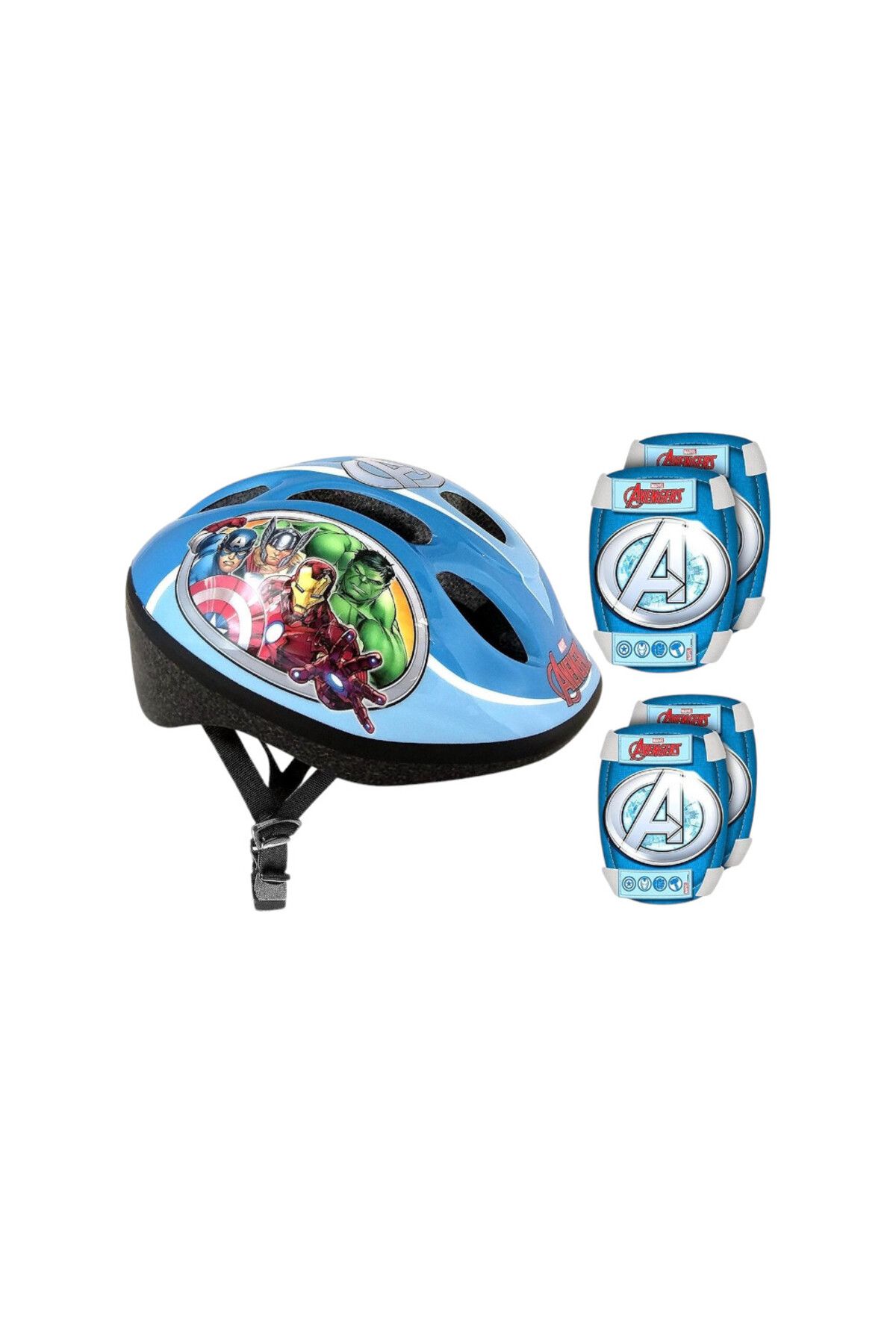 AVENGERS Set Protectie Pentru Copii, Casca, Genunchiere Si Cotiere, Multicolor, 3-6 Ani, Avengers Masculin - 53 - 57