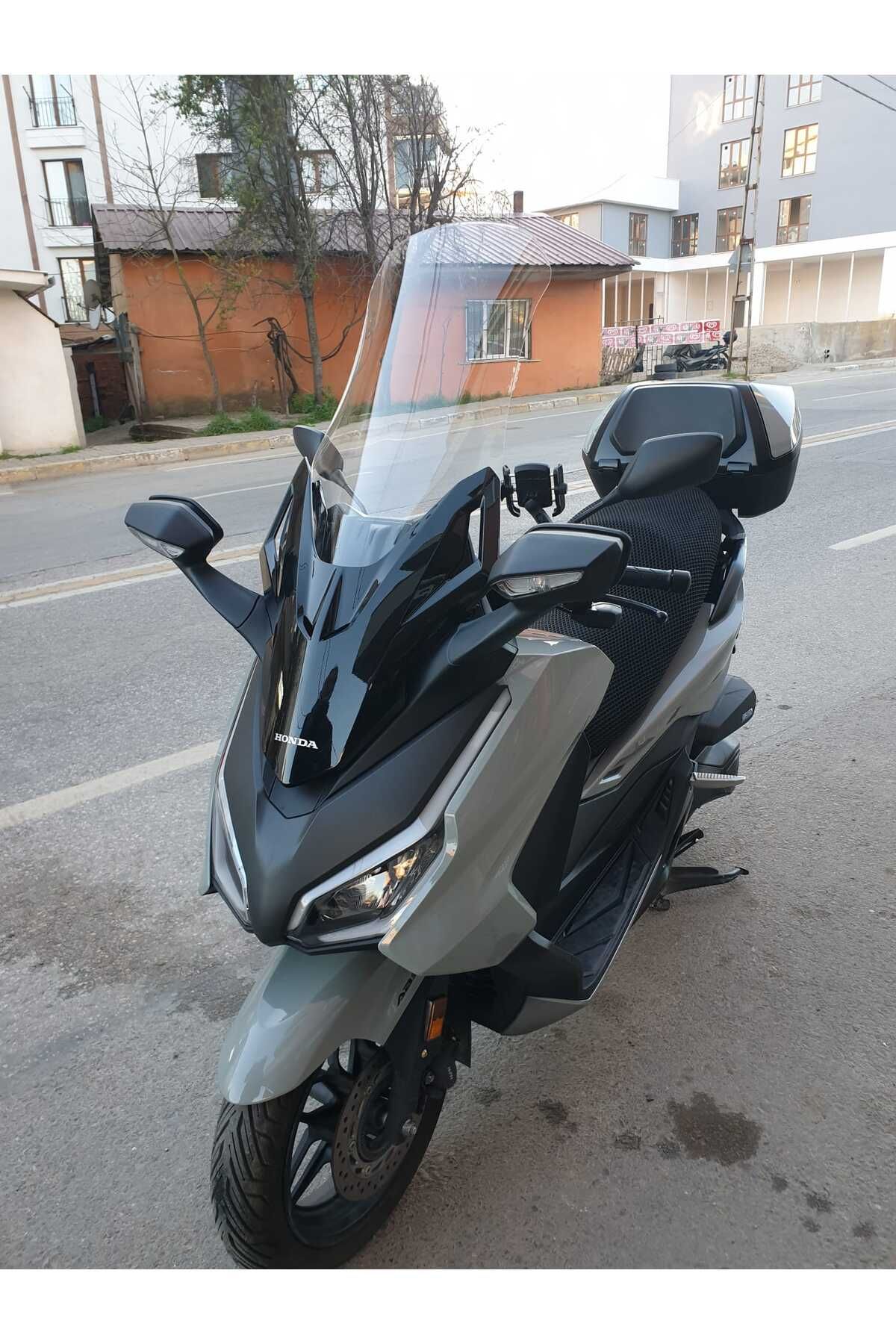 Honda Forza 250 Siperlik Ön Cam 2021-2025 Model 63cm Şeffaf Renkli 4mm UZUN CAM
