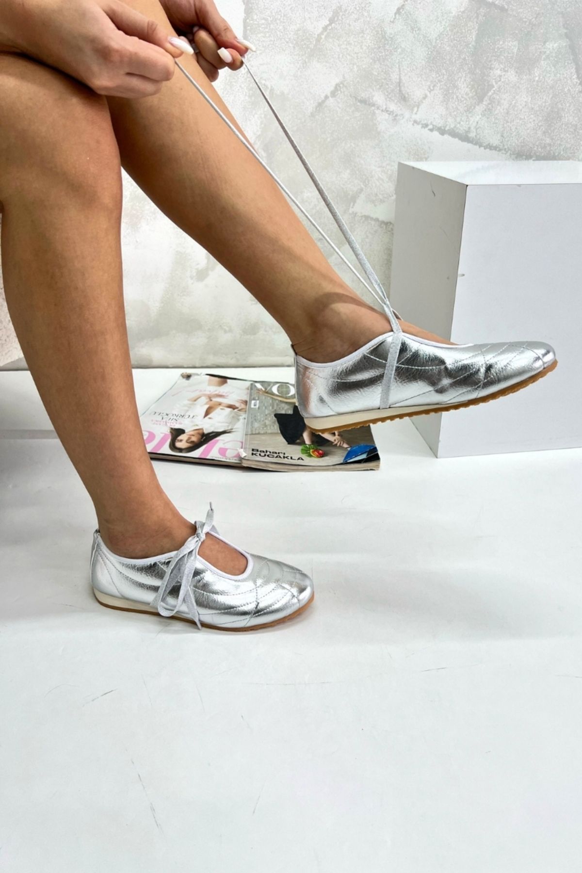 inizio-Silver Ballerina Women's Sports Shoes Ds064 5