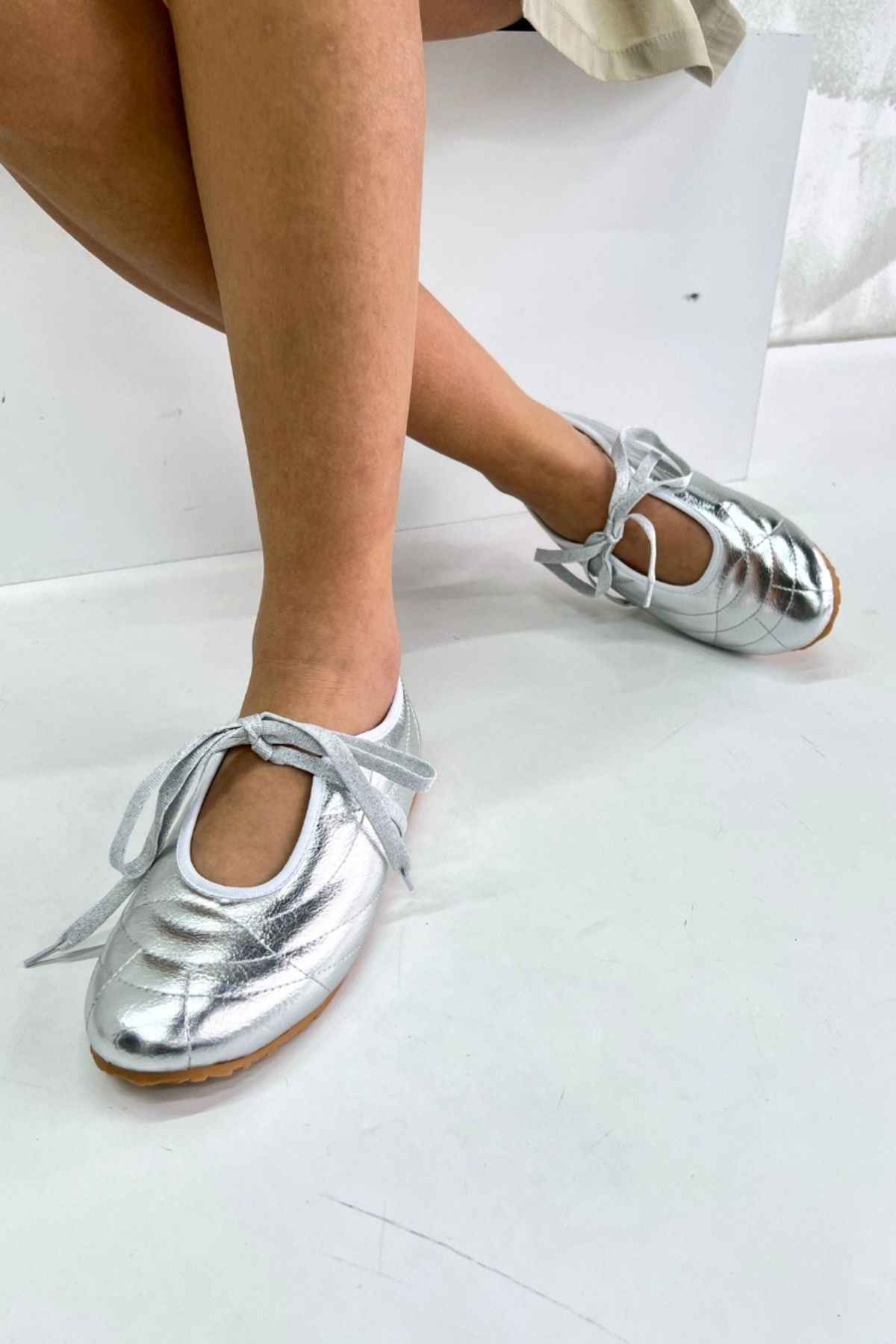 inizio-Silver Ballerina Women's Sports Shoes Ds064 2