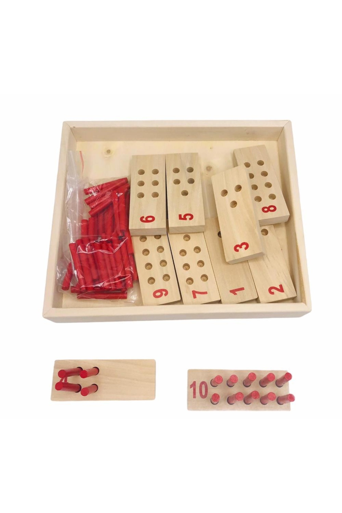 BALATOYZ Montessori Kırmızı Sayı Çubukları fotoğrafı 3 (önizleme)