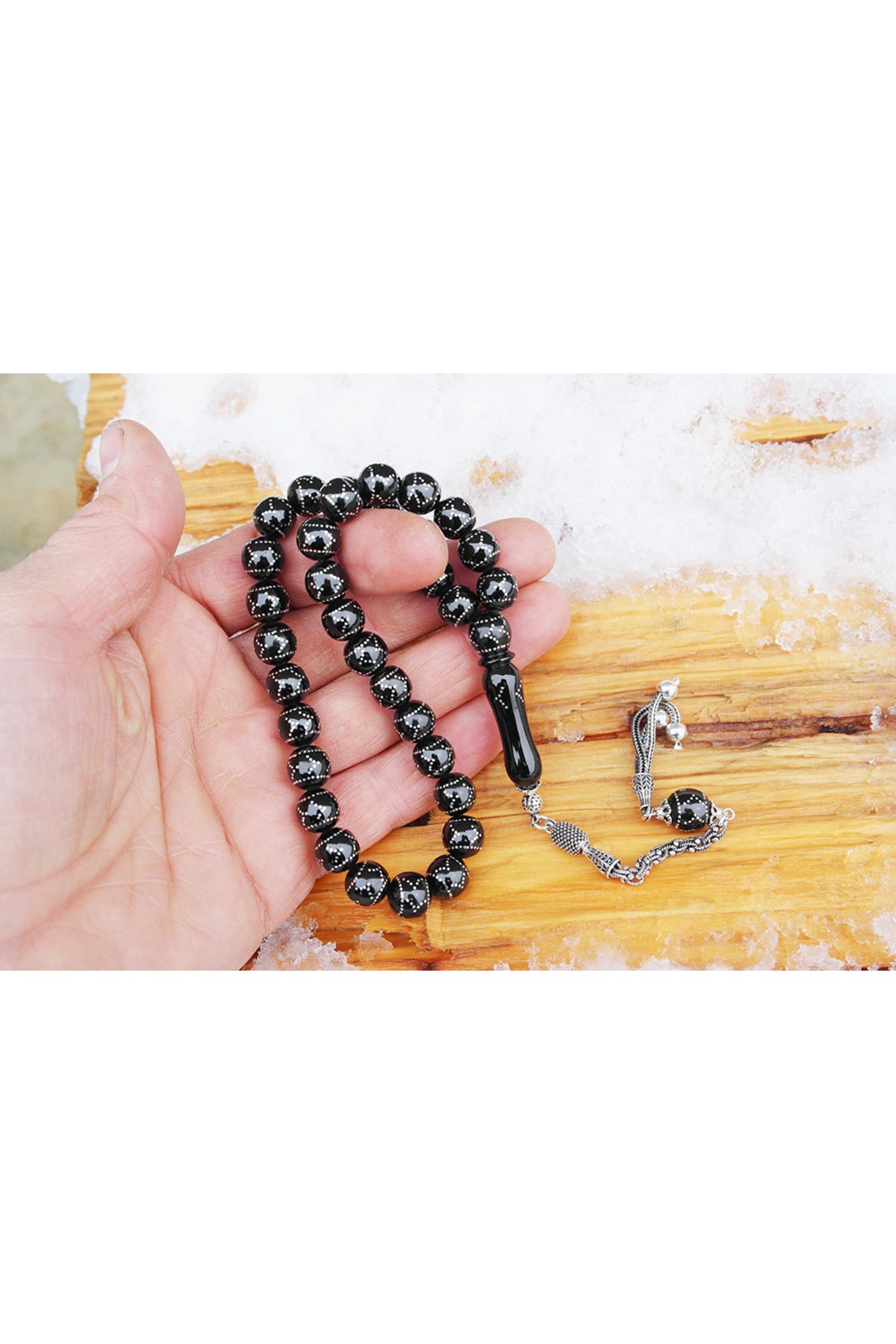 Skygo-Oltu Stone Sphere Circle Direction Embroidered Rosary 3