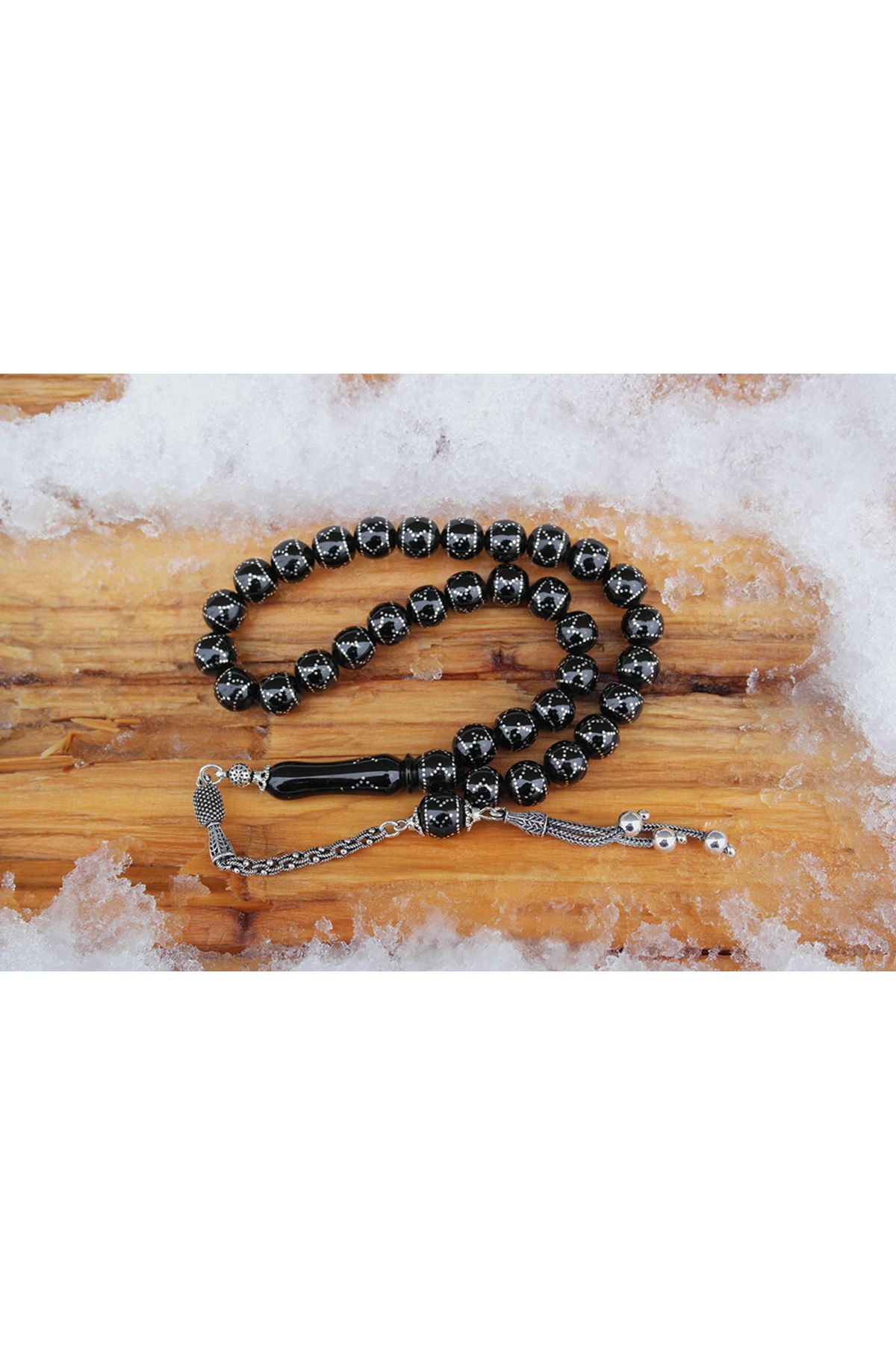 Skygo-Oltu Stone Sphere Circle Direction Embroidered Rosary 4
