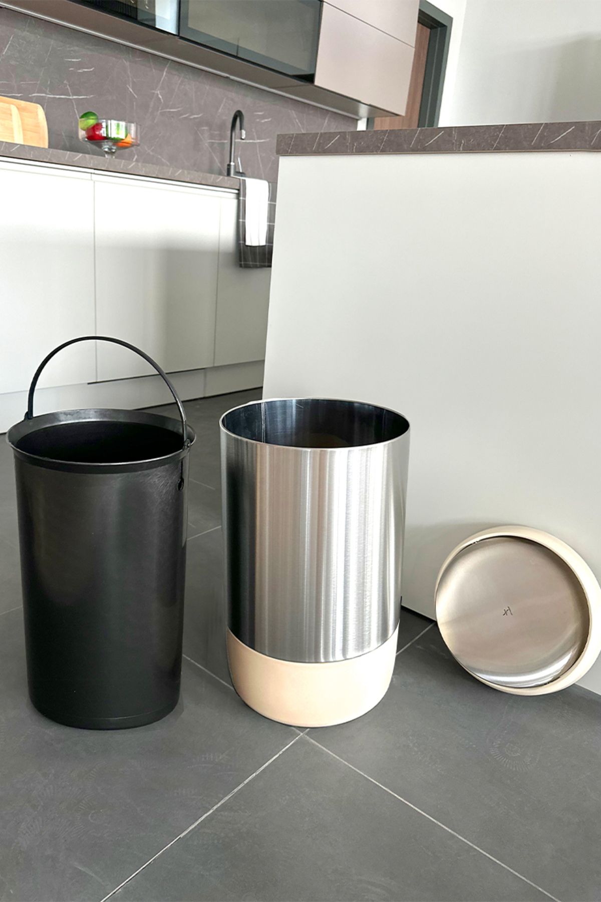 Prima Nova-20 Lt Likable Bathroom Kitchen Office Trash Can with Inner Bucket 7