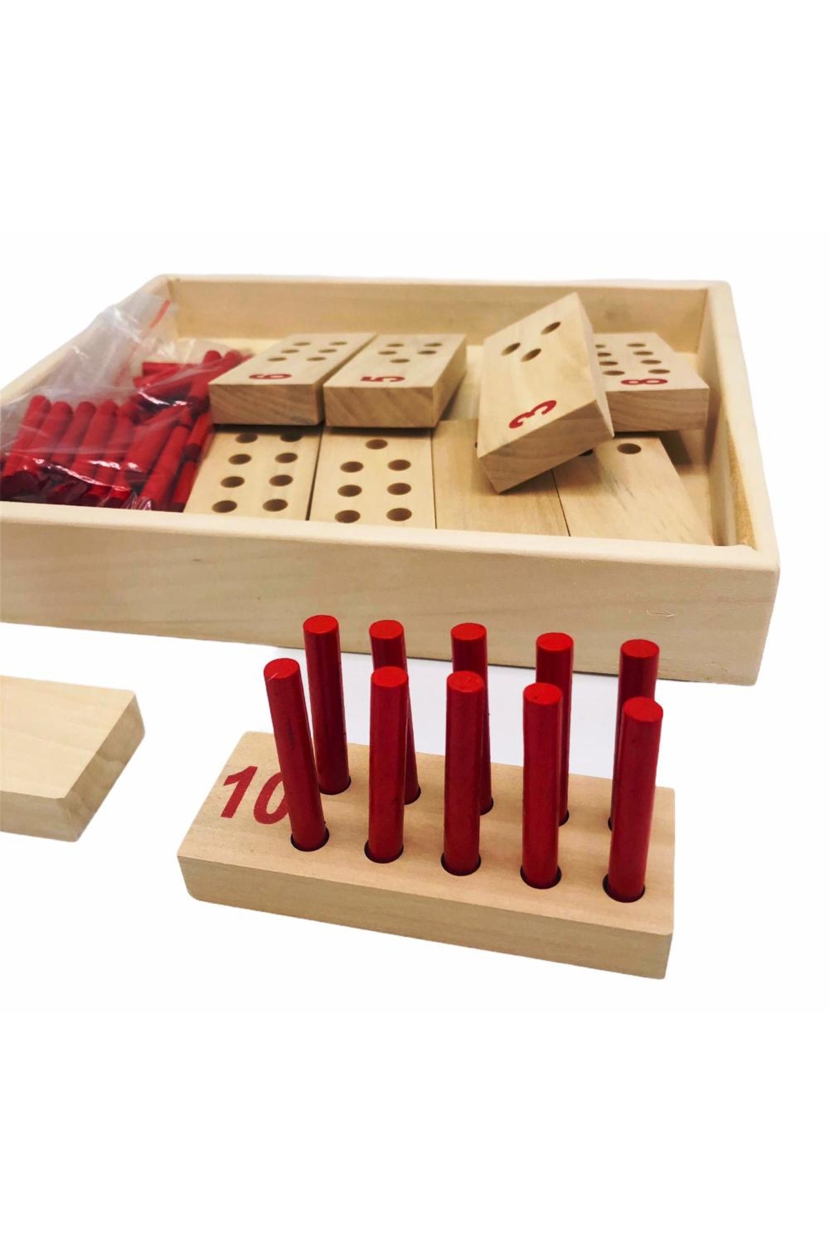 BALATOYZ Montessori Kırmızı Sayı Çubukları fotoğrafı 4 (önizleme)
