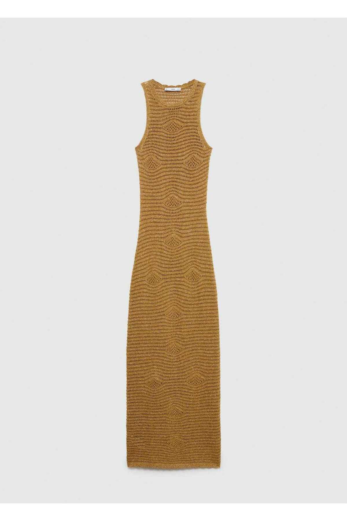 MANGO Woman-Durchbrochenes Mesh-Lureks-Kleid 3