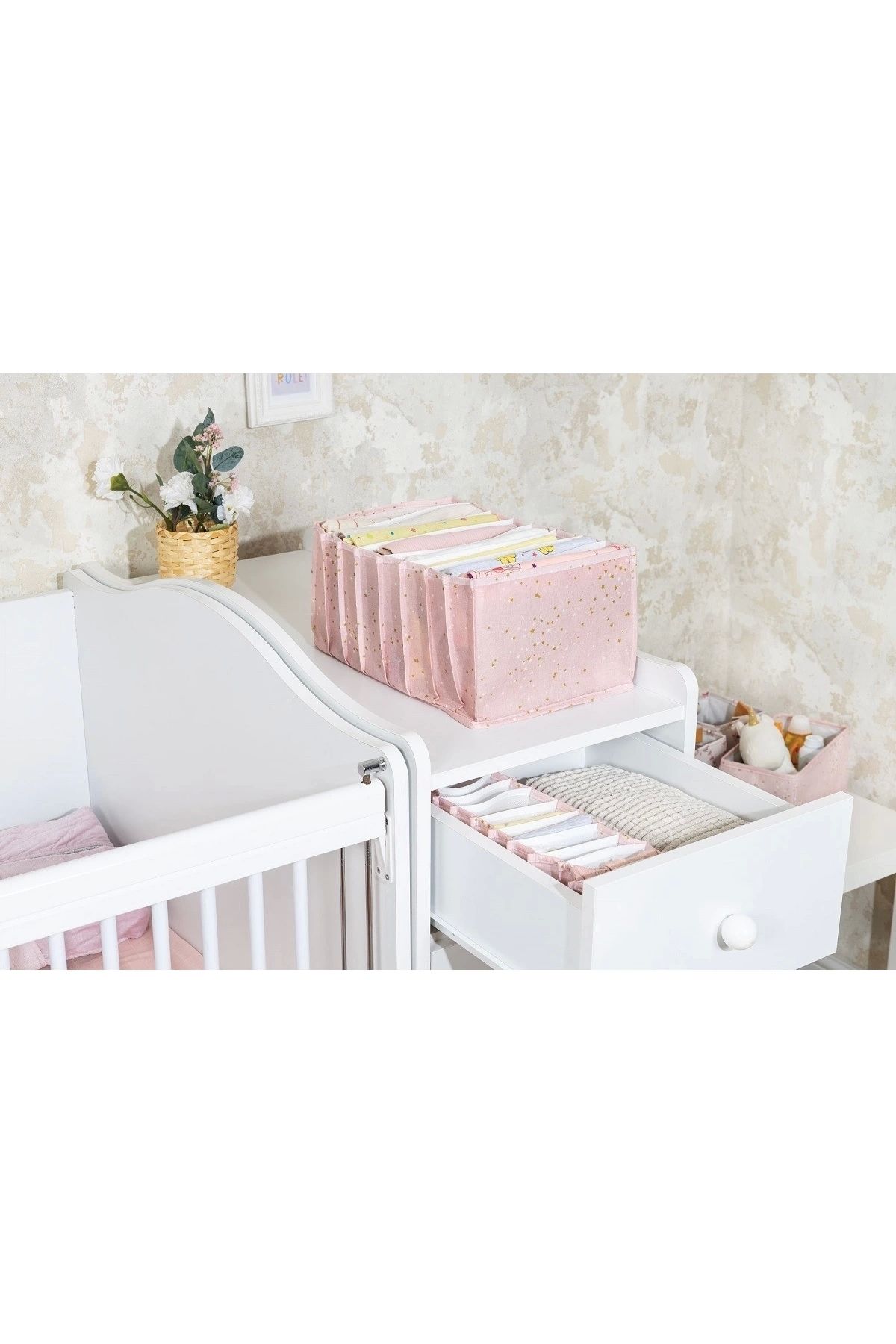 Nemere Baby Akordiyon Organizer Çekmece Düzenleyici Large (pembe) -04089