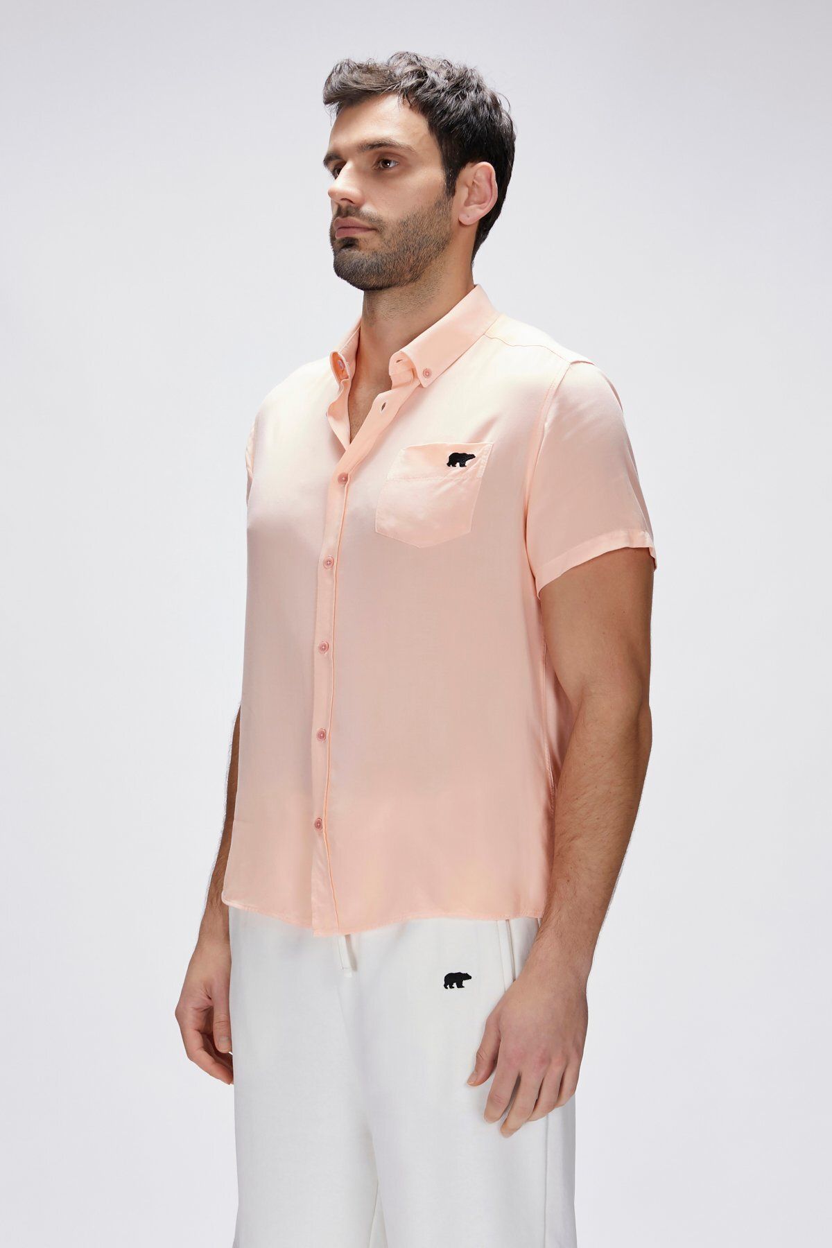 Bad Bear-Frank Pink Men's Basic Short Sleeve Shirt 3
