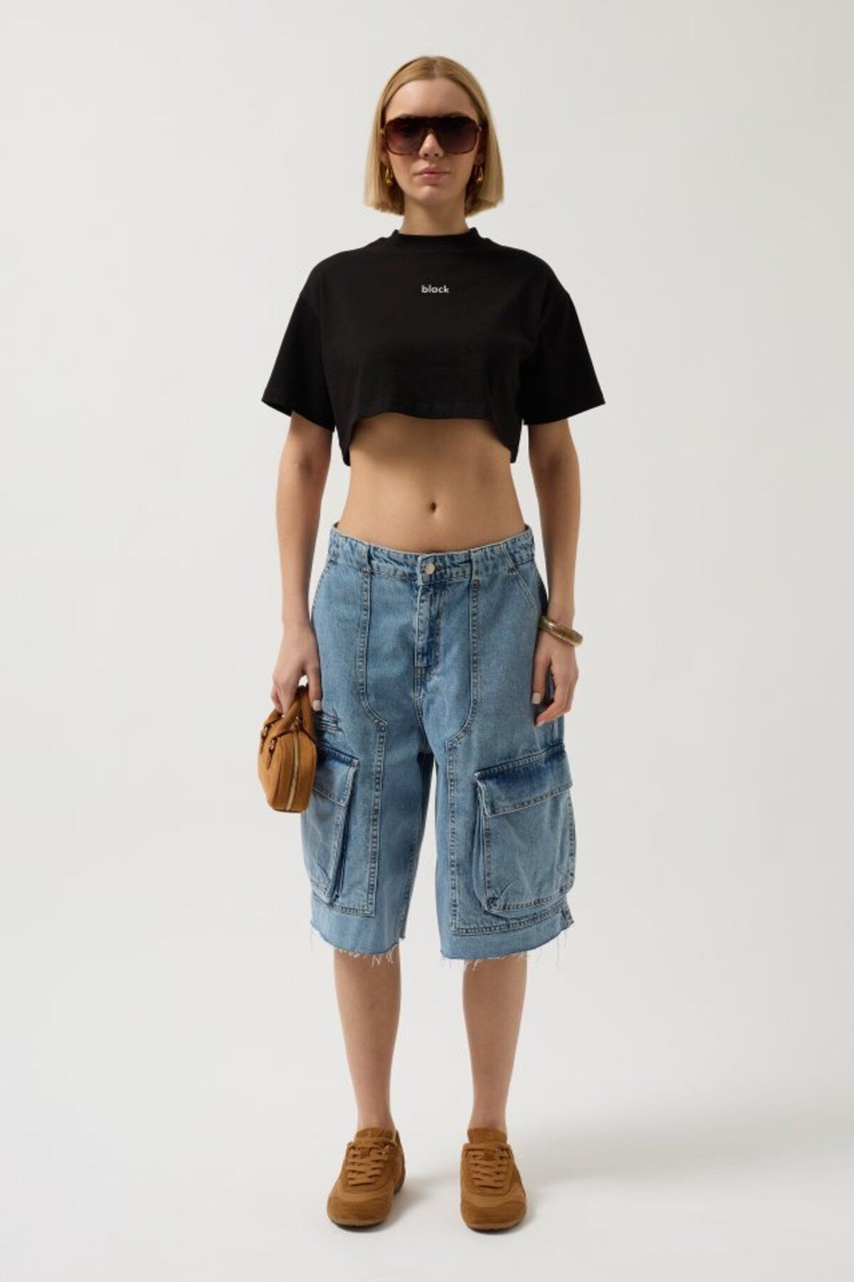 gelirr Baskılı Crop T-Shirt