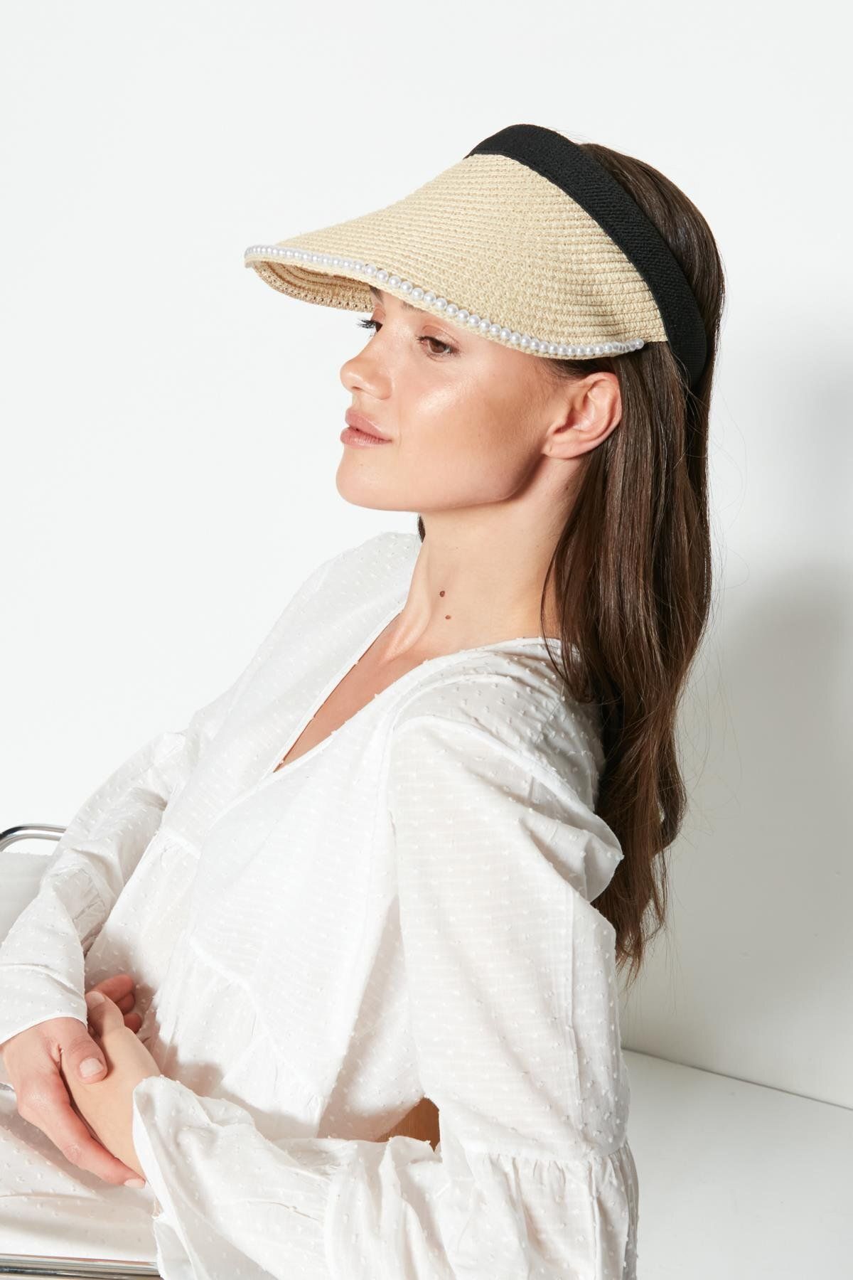 C&City-Visor Straw Beach Hat Y23730-42 Hellbeige 3