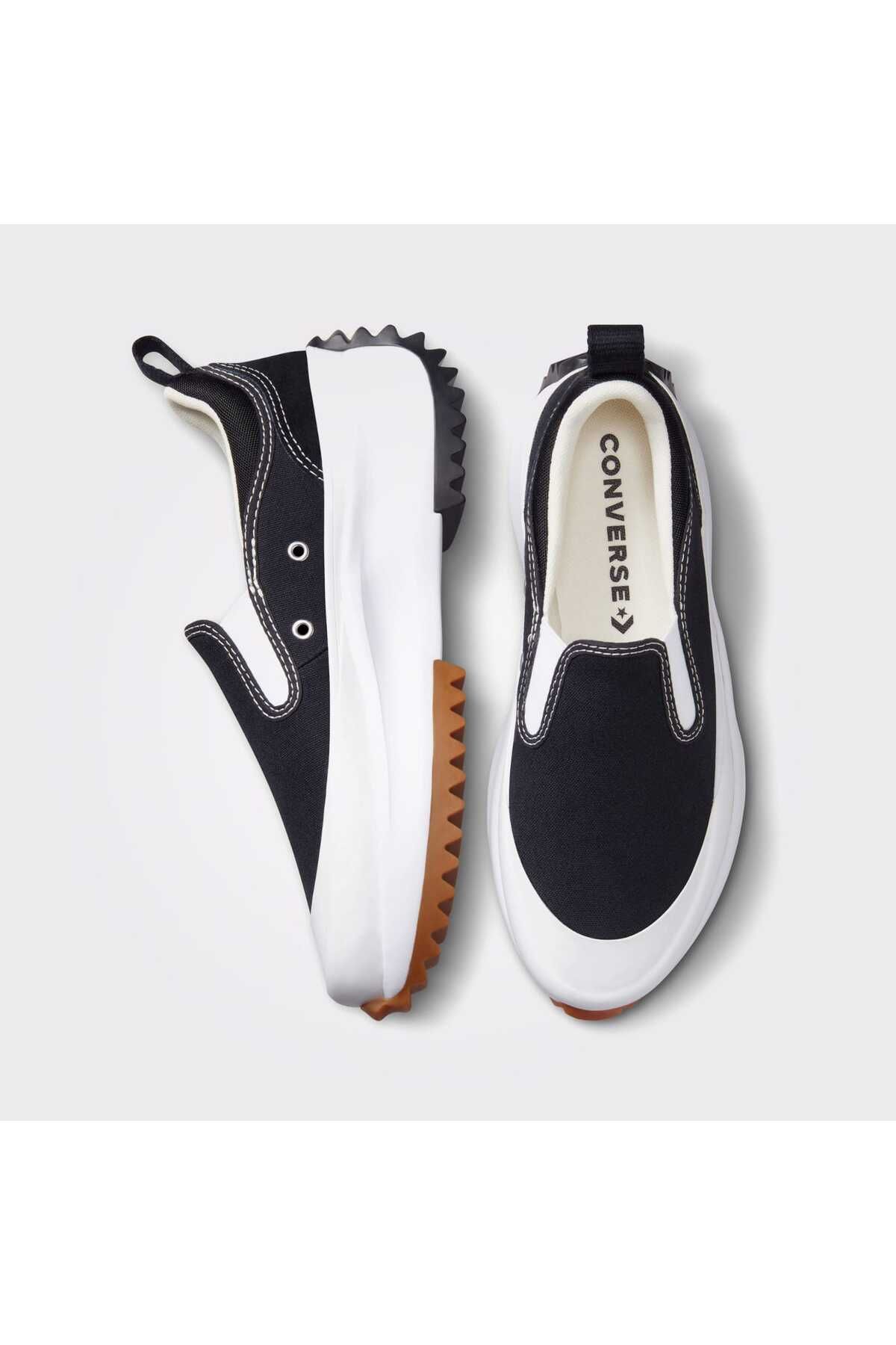 converse-Run Star Hike Slip Platform Women's Black/White Casual Shoes 4